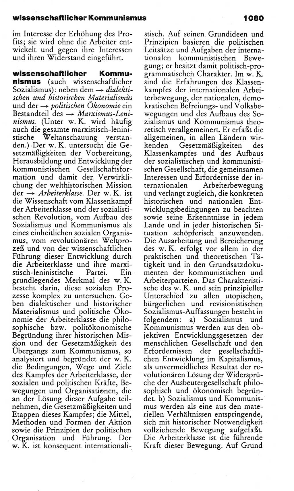 Kleines politisches Wörterbuch [Deutsche Demokratische Republik (DDR)] 1985, Seite 1080 (Kl. pol. Wb. DDR 1985, S. 1080)