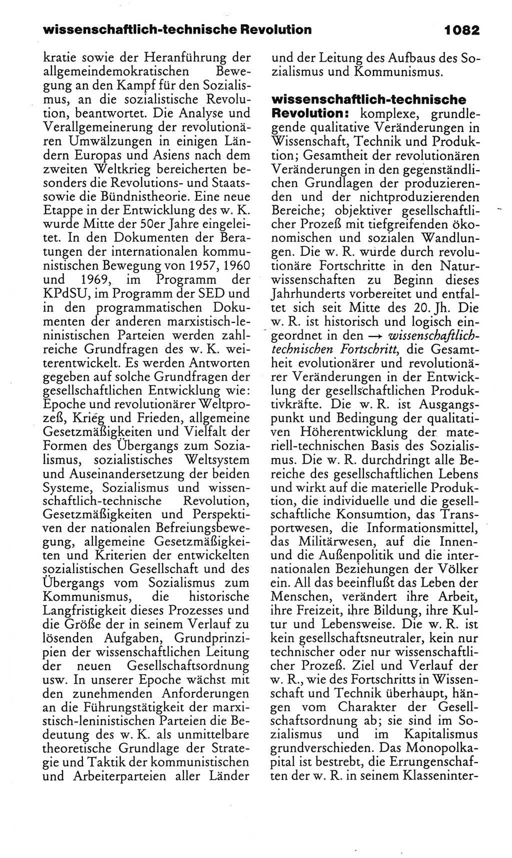 Kleines politisches Wörterbuch [Deutsche Demokratische Republik (DDR)] 1985, Seite 1082 (Kl. pol. Wb. DDR 1985, S. 1082)