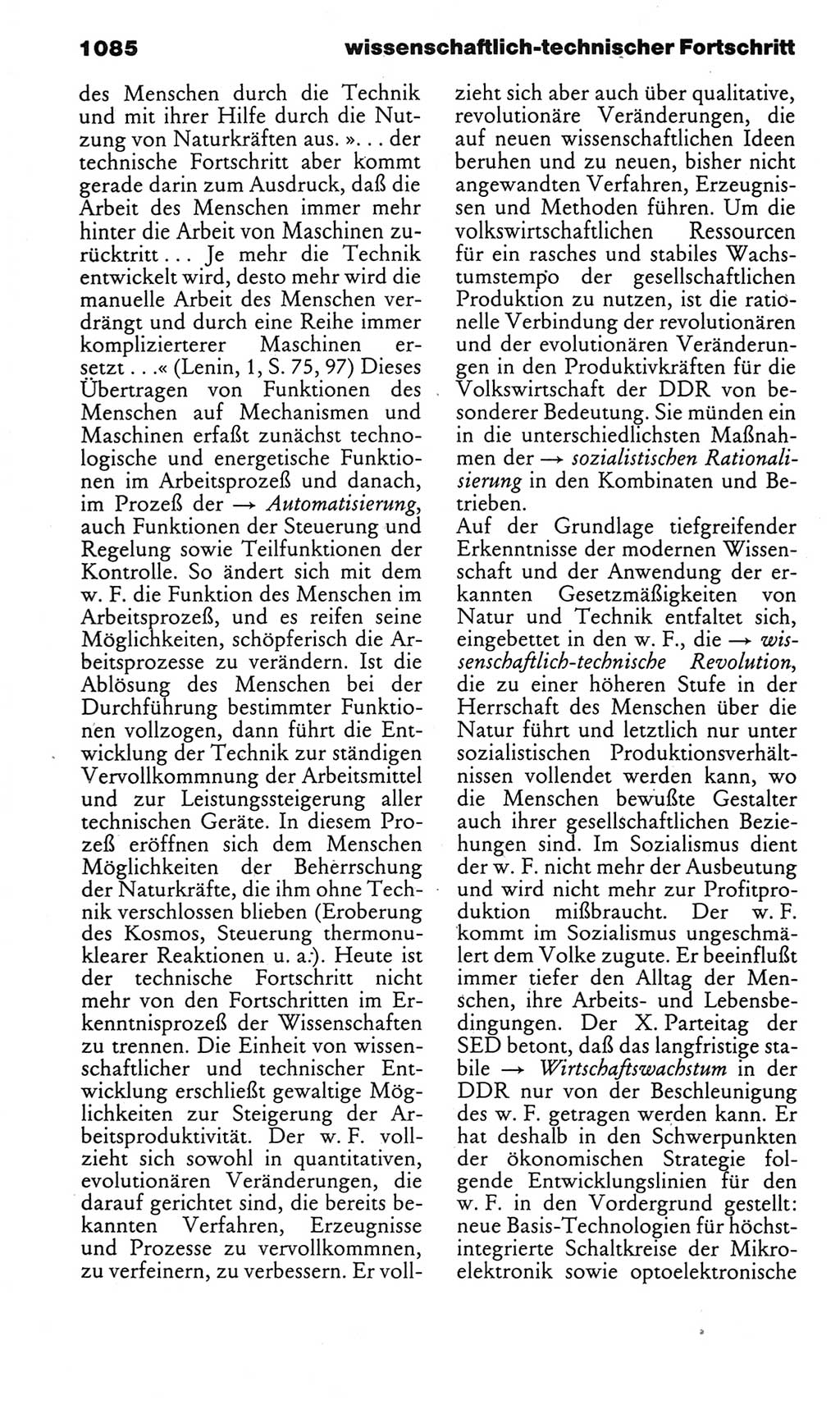 Kleines politisches Wörterbuch [Deutsche Demokratische Republik (DDR)] 1985, Seite 1085 (Kl. pol. Wb. DDR 1985, S. 1085)