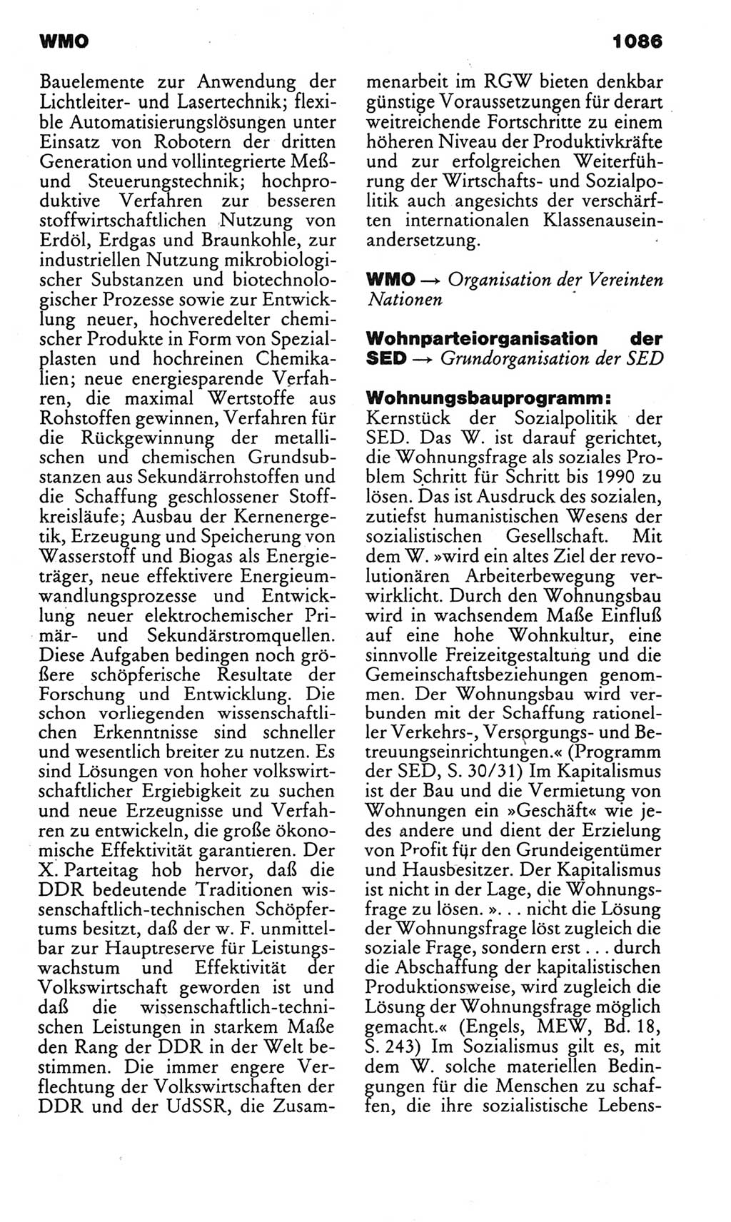 Kleines politisches Wörterbuch [Deutsche Demokratische Republik (DDR)] 1985, Seite 1086 (Kl. pol. Wb. DDR 1985, S. 1086)