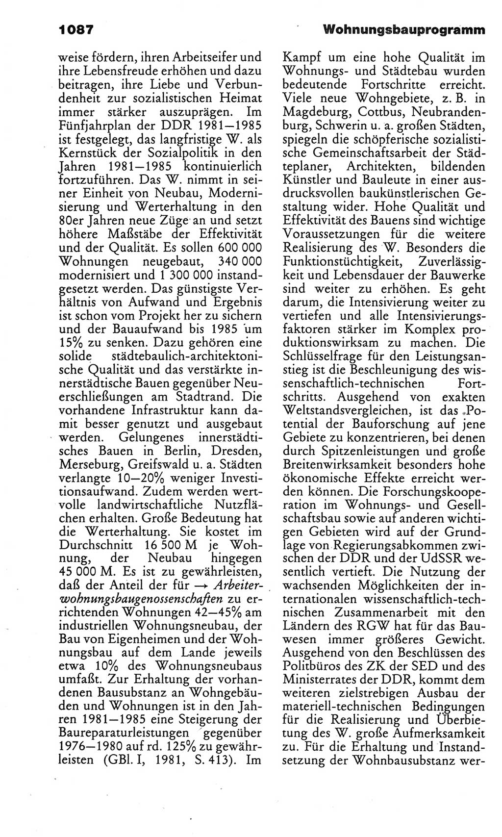 Kleines politisches Wörterbuch [Deutsche Demokratische Republik (DDR)] 1985, Seite 1087 (Kl. pol. Wb. DDR 1985, S. 1087)