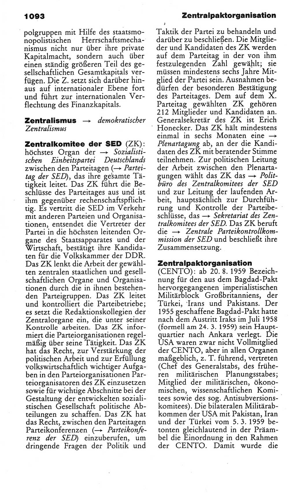 Kleines politisches Wörterbuch [Deutsche Demokratische Republik (DDR)] 1985, Seite 1093 (Kl. pol. Wb. DDR 1985, S. 1093)