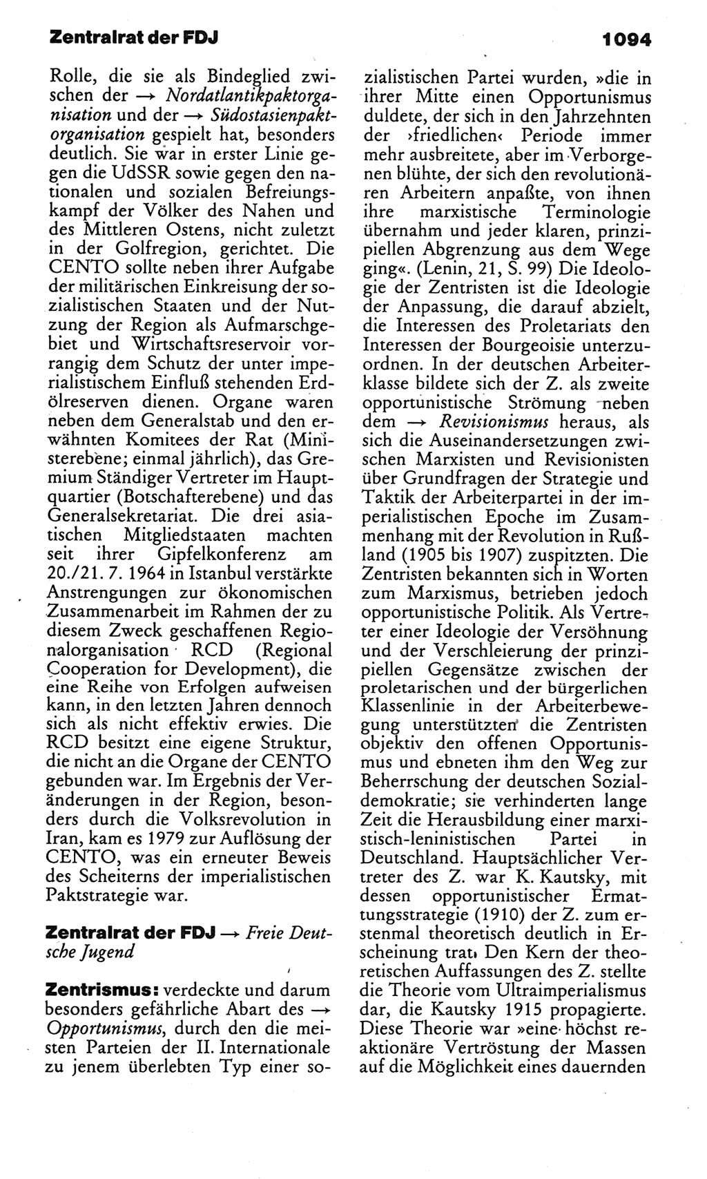 Kleines politisches Wörterbuch [Deutsche Demokratische Republik (DDR)] 1985, Seite 1094 (Kl. pol. Wb. DDR 1985, S. 1094)