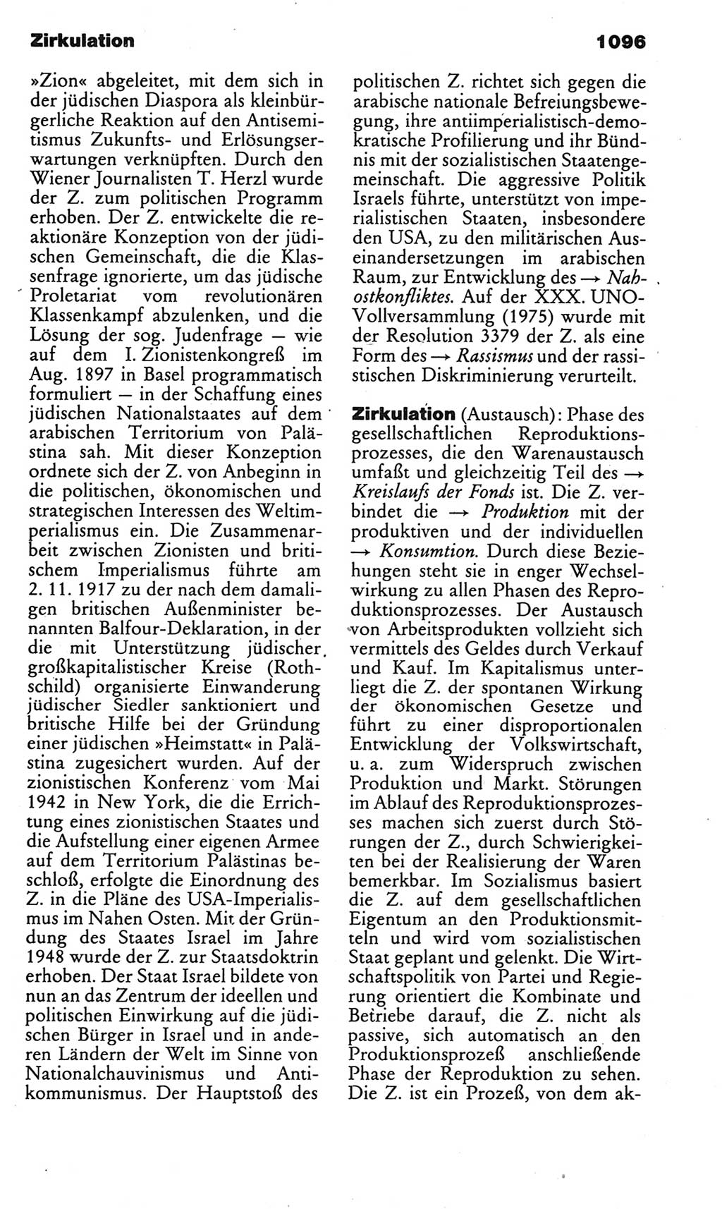 Kleines politisches Wörterbuch [Deutsche Demokratische Republik (DDR)] 1985, Seite 1096 (Kl. pol. Wb. DDR 1985, S. 1096)