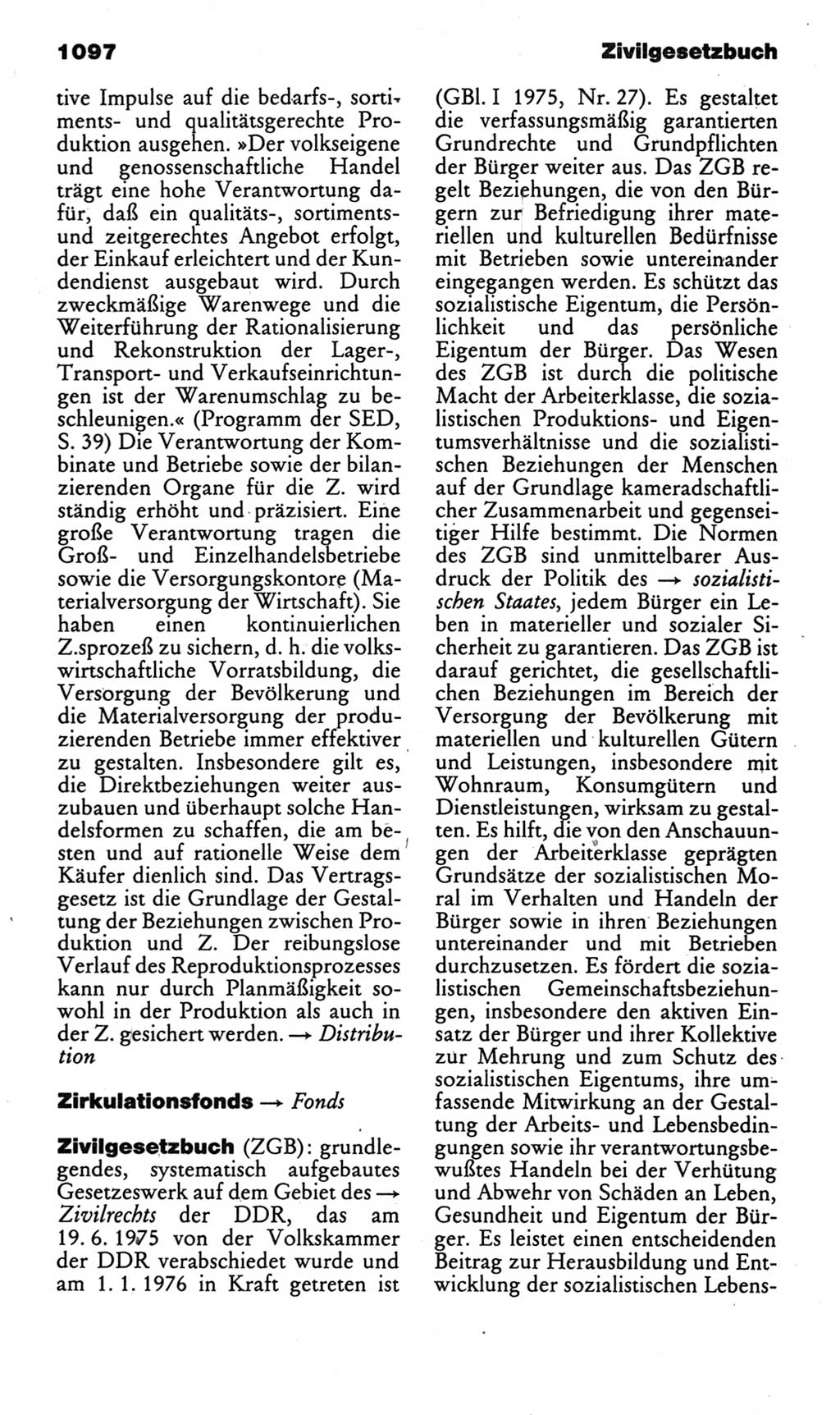 Kleines politisches Wörterbuch [Deutsche Demokratische Republik (DDR)] 1985, Seite 1097 (Kl. pol. Wb. DDR 1985, S. 1097)