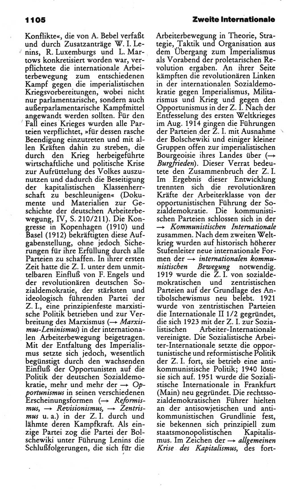 Kleines politisches Wörterbuch [Deutsche Demokratische Republik (DDR)] 1985, Seite 1105 (Kl. pol. Wb. DDR 1985, S. 1105)
