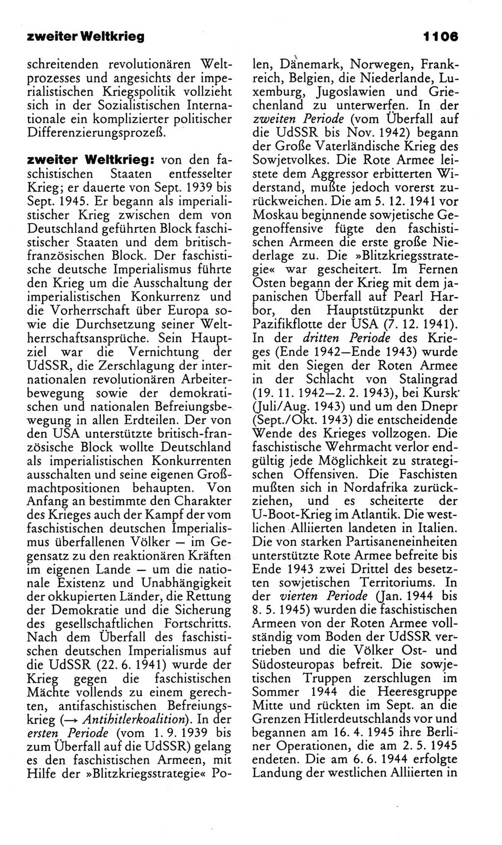 Kleines politisches Wörterbuch [Deutsche Demokratische Republik (DDR)] 1985, Seite 1106 (Kl. pol. Wb. DDR 1985, S. 1106)