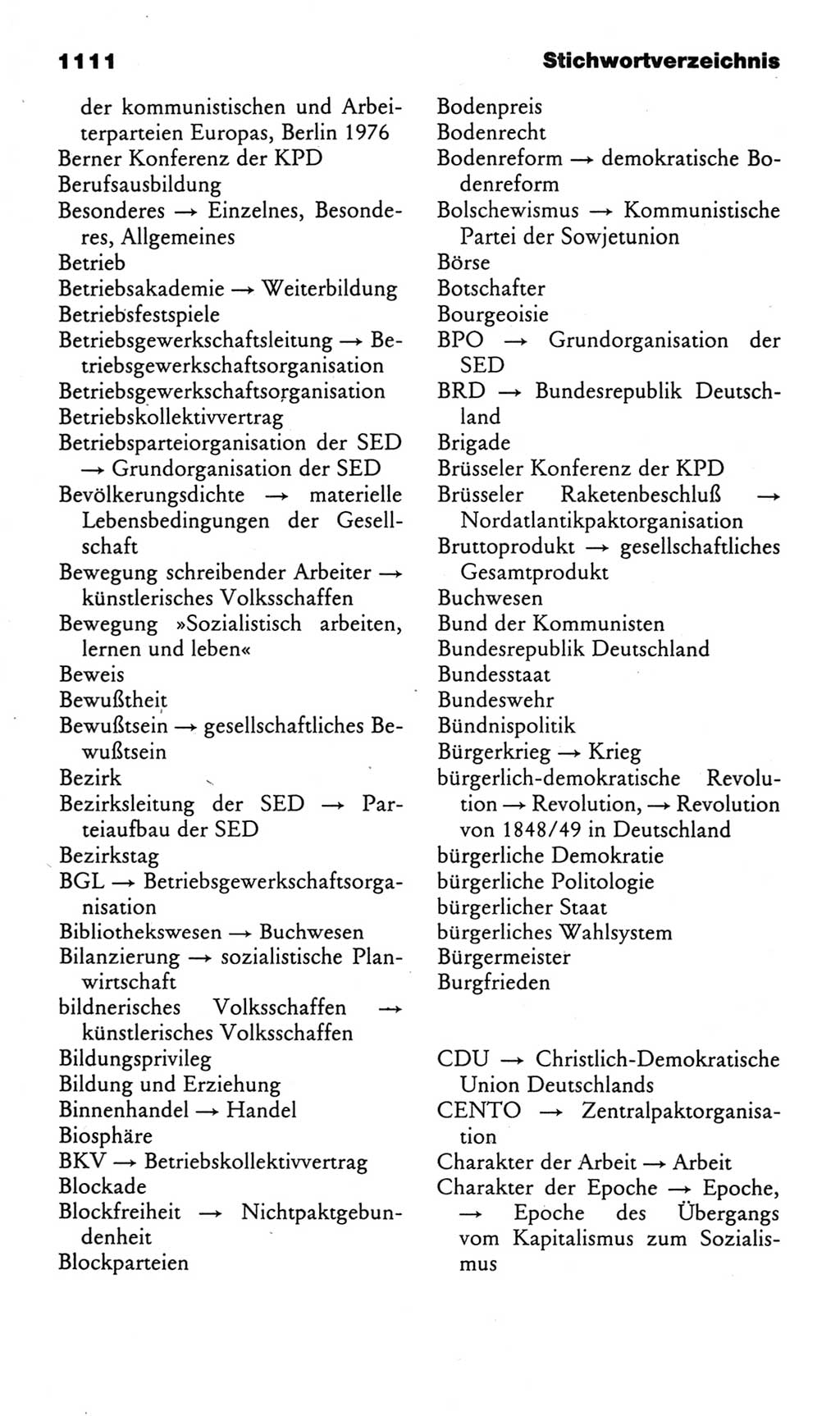 Kleines politisches Wörterbuch [Deutsche Demokratische Republik (DDR)] 1985, Seite 1111 (Kl. pol. Wb. DDR 1985, S. 1111)
