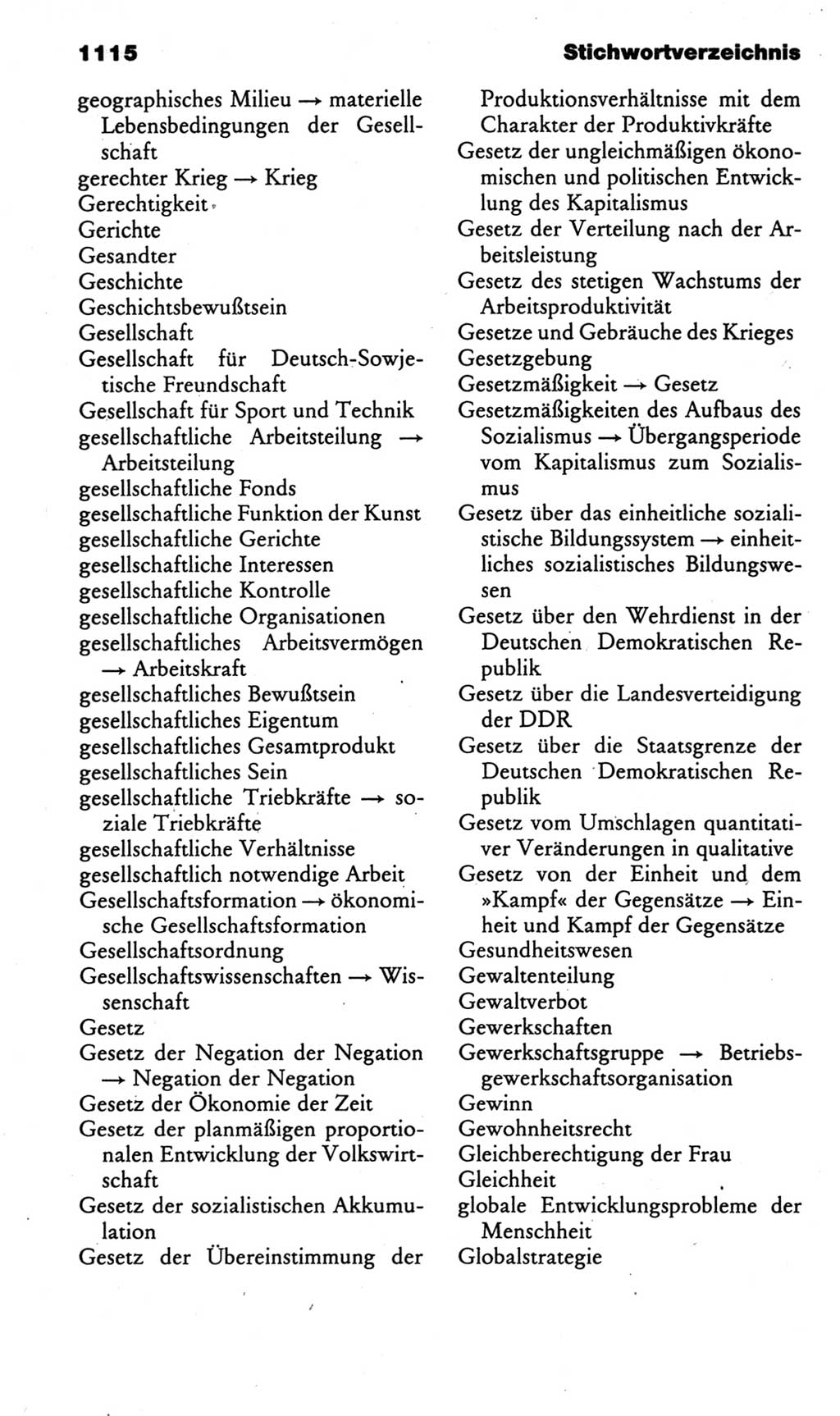 Kleines politisches Wörterbuch [Deutsche Demokratische Republik (DDR)] 1985, Seite 1115 (Kl. pol. Wb. DDR 1985, S. 1115)
