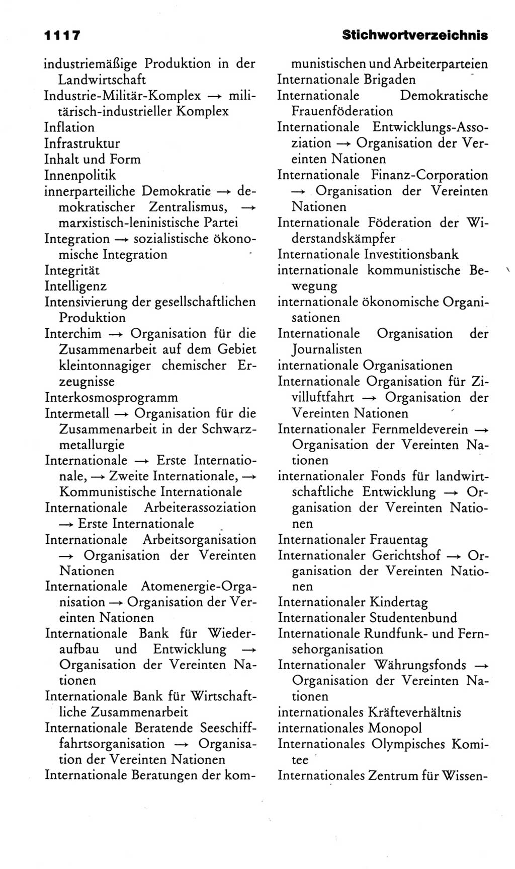 Kleines politisches Wörterbuch [Deutsche Demokratische Republik (DDR)] 1985, Seite 1117 (Kl. pol. Wb. DDR 1985, S. 1117)