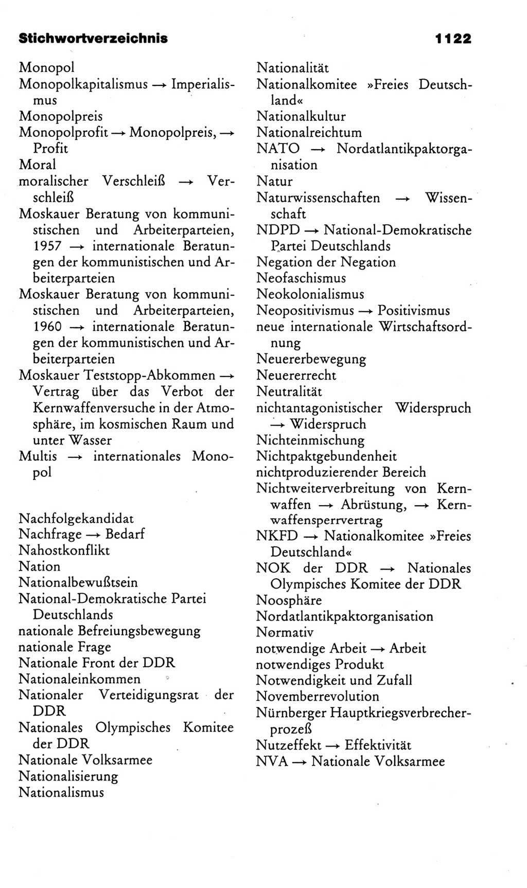 Kleines politisches Wörterbuch [Deutsche Demokratische Republik (DDR)] 1985, Seite 1122 (Kl. pol. Wb. DDR 1985, S. 1122)