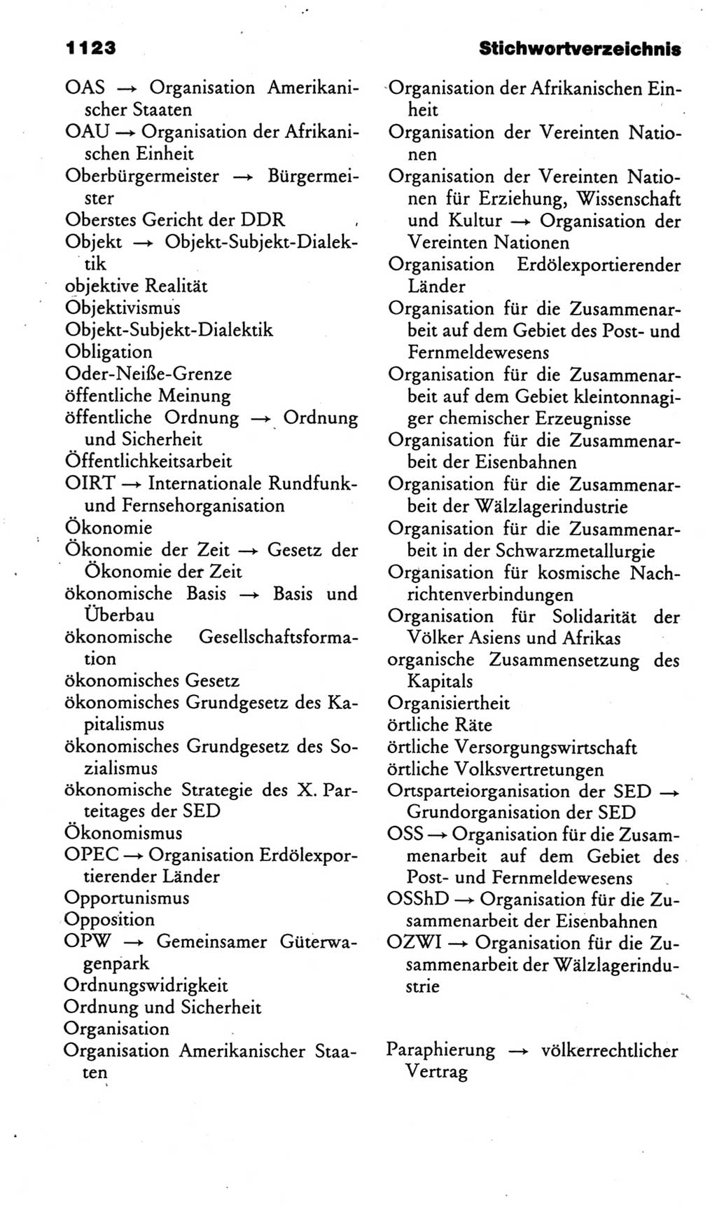 Kleines politisches Wörterbuch [Deutsche Demokratische Republik (DDR)] 1985, Seite 1123 (Kl. pol. Wb. DDR 1985, S. 1123)