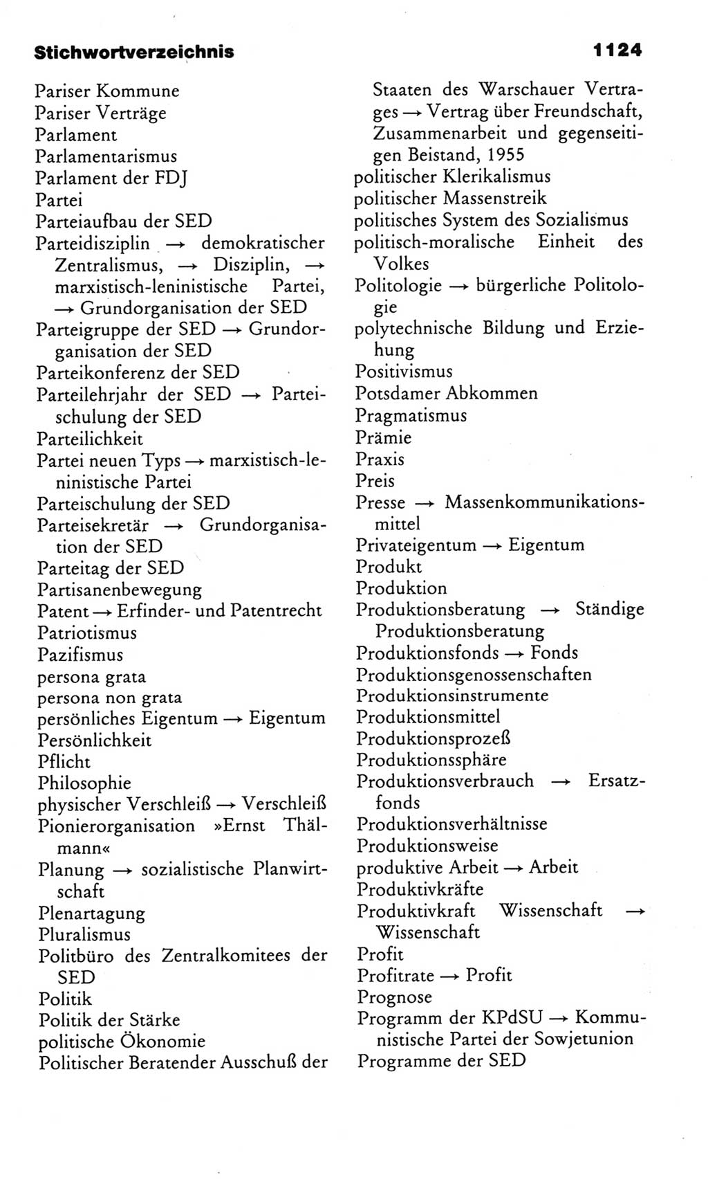Kleines politisches Wörterbuch [Deutsche Demokratische Republik (DDR)] 1985, Seite 1124 (Kl. pol. Wb. DDR 1985, S. 1124)