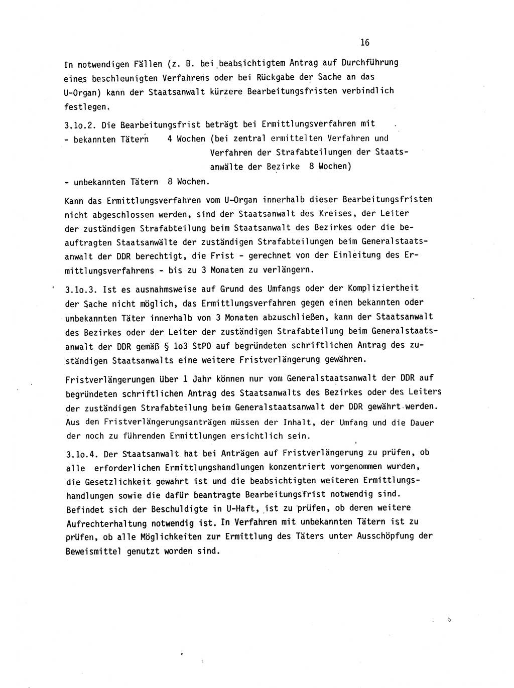 Leitung des Ermittlungsverfahren (EV) durch den Staatsanwalt [Deutsche Demokratische Republik (DDR)] 1985, Seite 16 (Ltg. EV StA DDR 1985, S. 16)