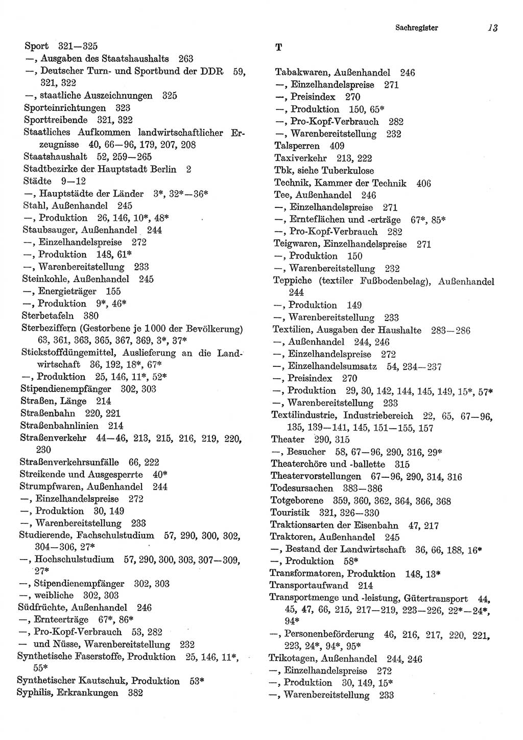 Statistisches Jahrbuch der Deutschen Demokratischen Republik (DDR) 1985, Seite 13 (Stat. Jb. DDR 1985, S. 13)