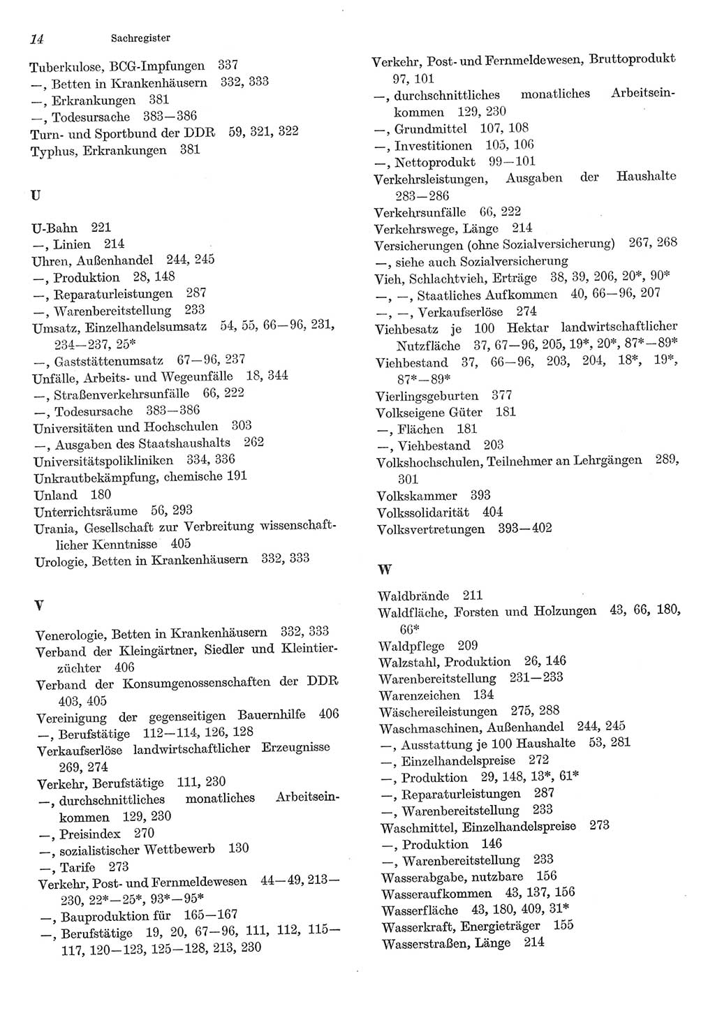 Statistisches Jahrbuch der Deutschen Demokratischen Republik (DDR) 1985, Seite 14 (Stat. Jb. DDR 1985, S. 14)