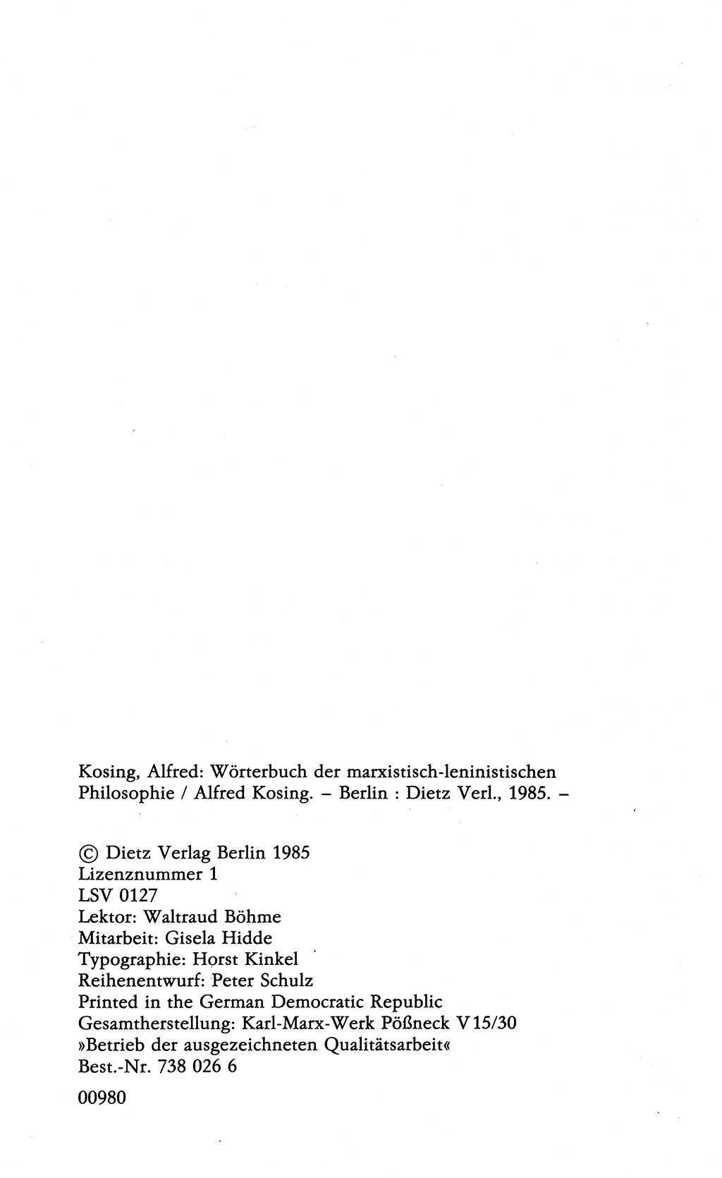 Wörterbuch der marxistisch-leninistischen Philosophie [Deutsche Demokratische Republik (DDR)] 1985, Seite 4 (Wb. ML Phil. DDR 1985, S. 4)