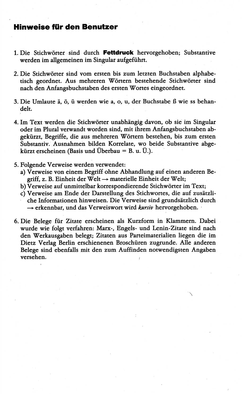 Wörterbuch der marxistisch-leninistischen Philosophie [Deutsche Demokratische Republik (DDR)] 1985, Seite 9 (Wb. ML Phil. DDR 1985, S. 9)