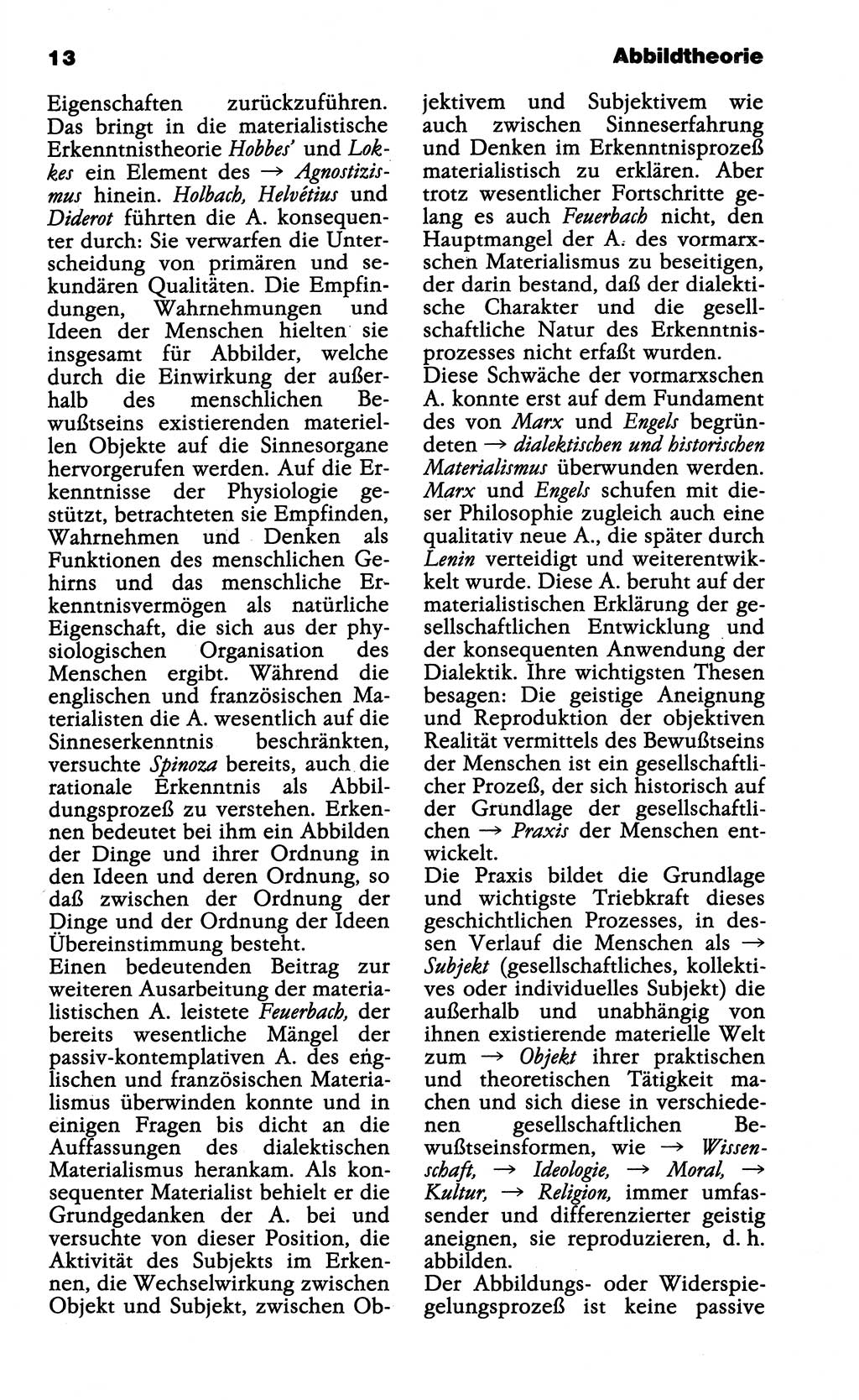 Wörterbuch der marxistisch-leninistischen Philosophie [Deutsche Demokratische Republik (DDR)] 1985, Seite 13 (Wb. ML Phil. DDR 1985, S. 13)