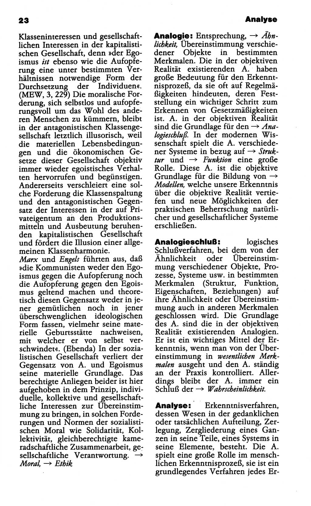 Wörterbuch der marxistisch-leninistischen Philosophie [Deutsche Demokratische Republik (DDR)] 1985, Seite 23 (Wb. ML Phil. DDR 1985, S. 23)