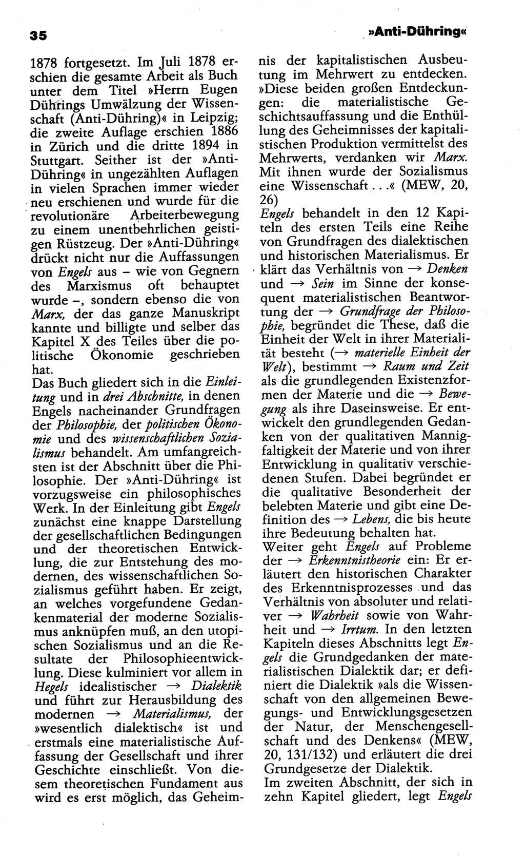 Wörterbuch der marxistisch-leninistischen Philosophie [Deutsche Demokratische Republik (DDR)] 1985, Seite 35 (Wb. ML Phil. DDR 1985, S. 35)