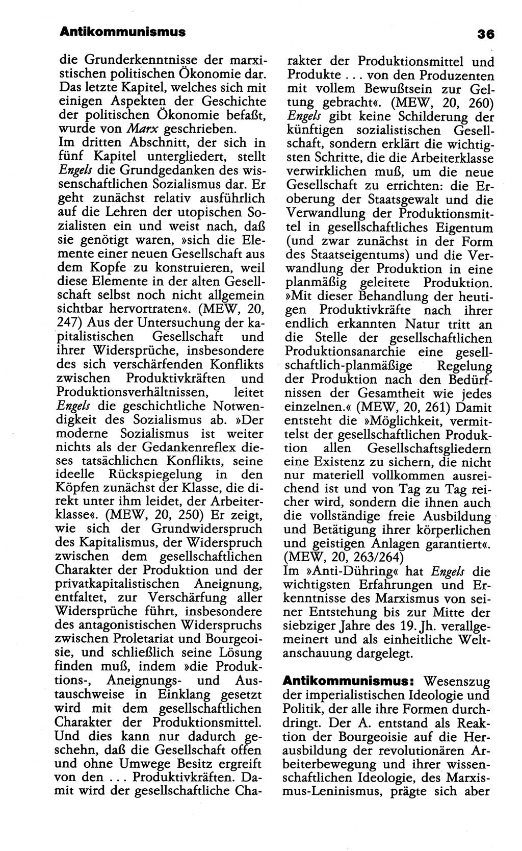 Wörterbuch der marxistisch-leninistischen Philosophie [Deutsche Demokratische Republik (DDR)] 1985, Seite 36 (Wb. ML Phil. DDR 1985, S. 36)
