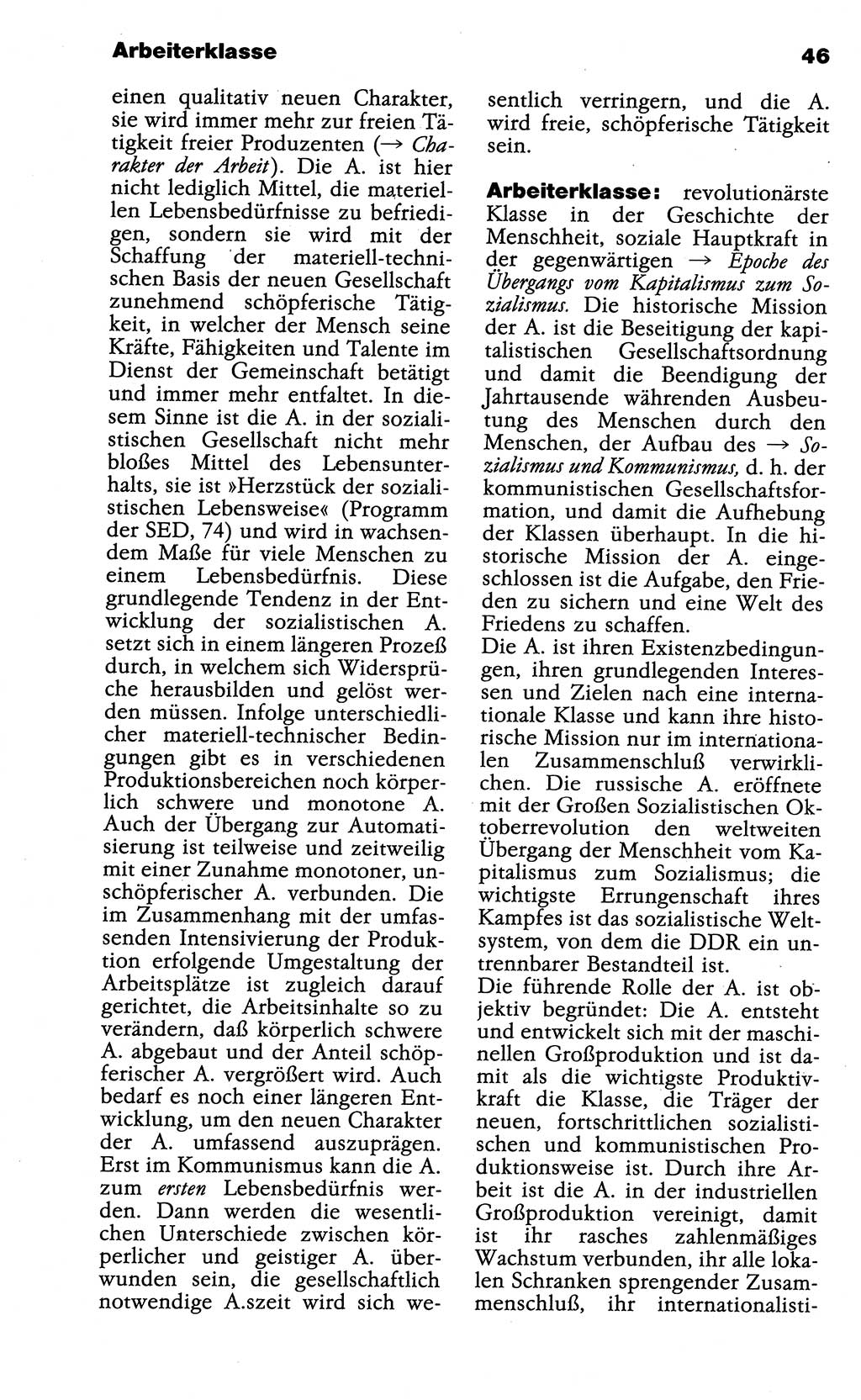 WÃ¶rterbuch der marxistisch-leninistischen Philosophie [Deutsche Demokratische Republik (DDR)] 1985, Seite 46 (Wb. ML Phil. DDR 1985, S. 46)