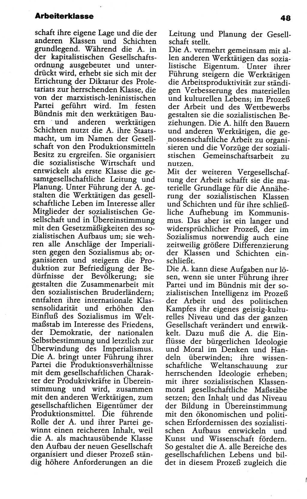 Wörterbuch der marxistisch-leninistischen Philosophie [Deutsche Demokratische Republik (DDR)] 1985, Seite 48 (Wb. ML Phil. DDR 1985, S. 48)