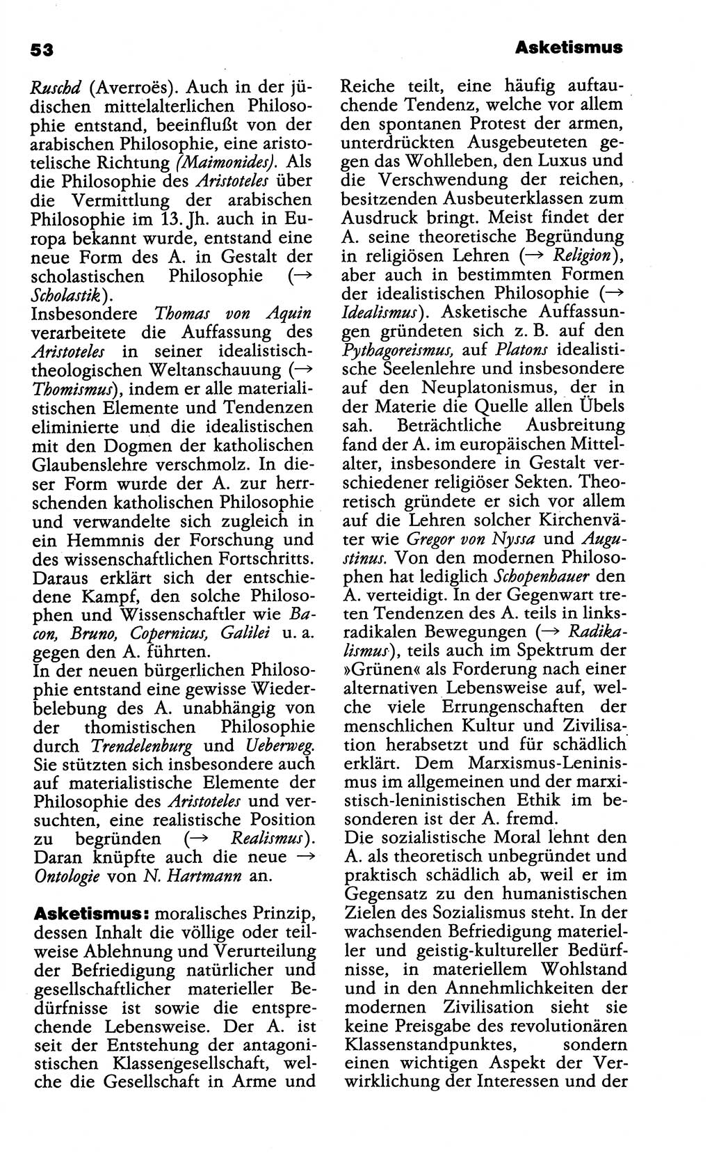 Wörterbuch der marxistisch-leninistischen Philosophie [Deutsche Demokratische Republik (DDR)] 1985, Seite 53 (Wb. ML Phil. DDR 1985, S. 53)
