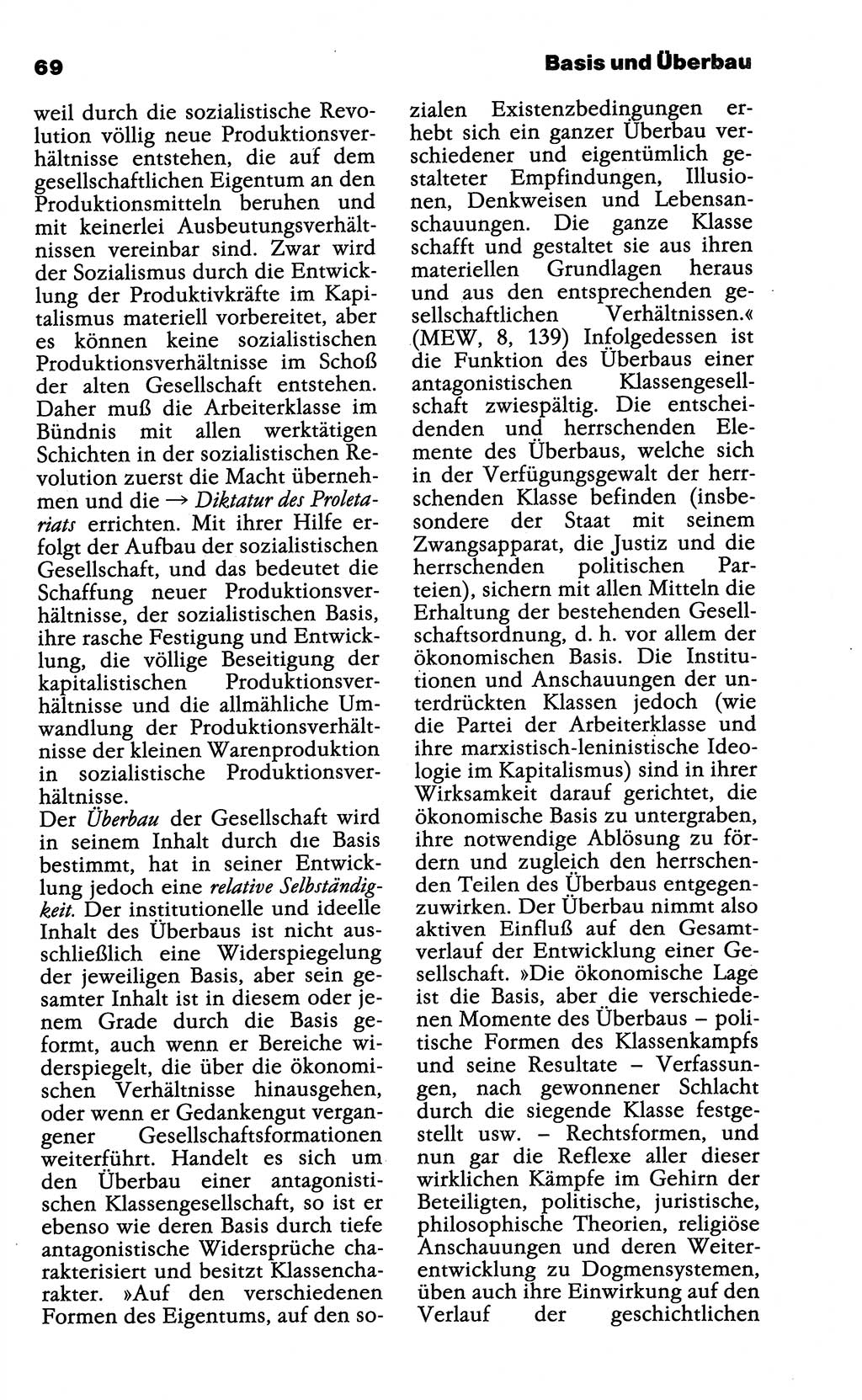 Wörterbuch der marxistisch-leninistischen Philosophie [Deutsche Demokratische Republik (DDR)] 1985, Seite 69 (Wb. ML Phil. DDR 1985, S. 69)