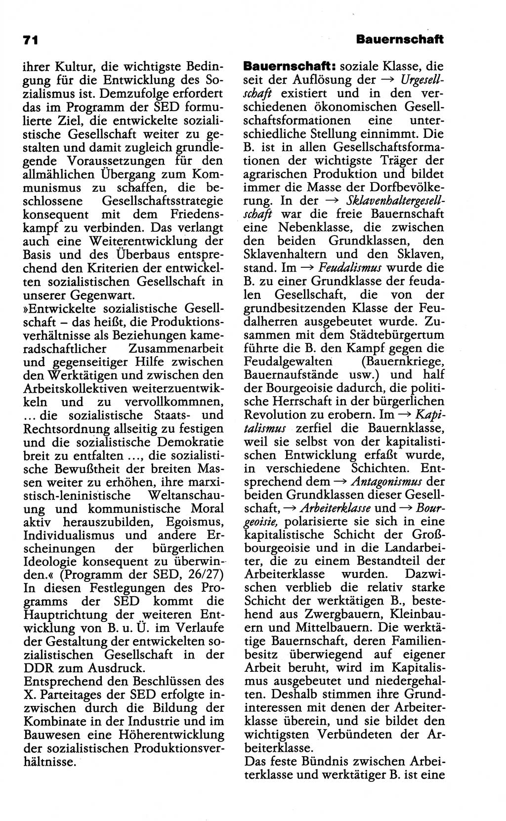 Wörterbuch der marxistisch-leninistischen Philosophie [Deutsche Demokratische Republik (DDR)] 1985, Seite 71 (Wb. ML Phil. DDR 1985, S. 71)