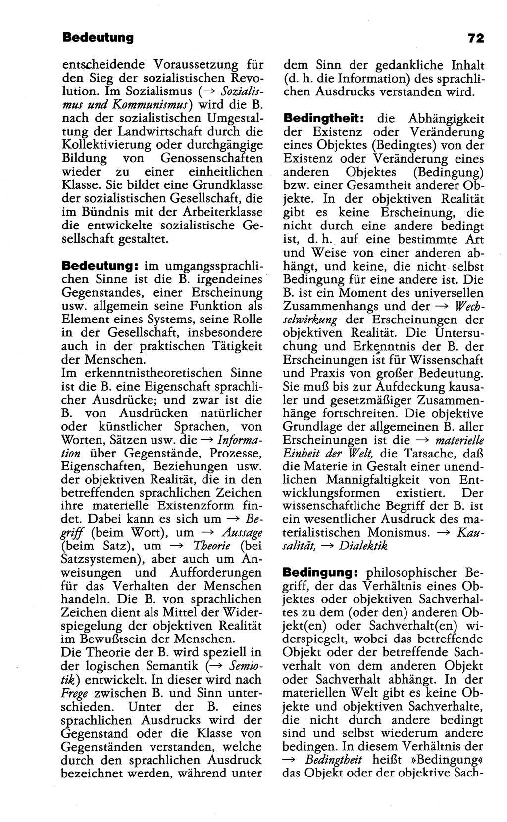 Wörterbuch der marxistisch-leninistischen Philosophie [Deutsche Demokratische Republik (DDR)] 1985, Seite 72 (Wb. ML Phil. DDR 1985, S. 72)