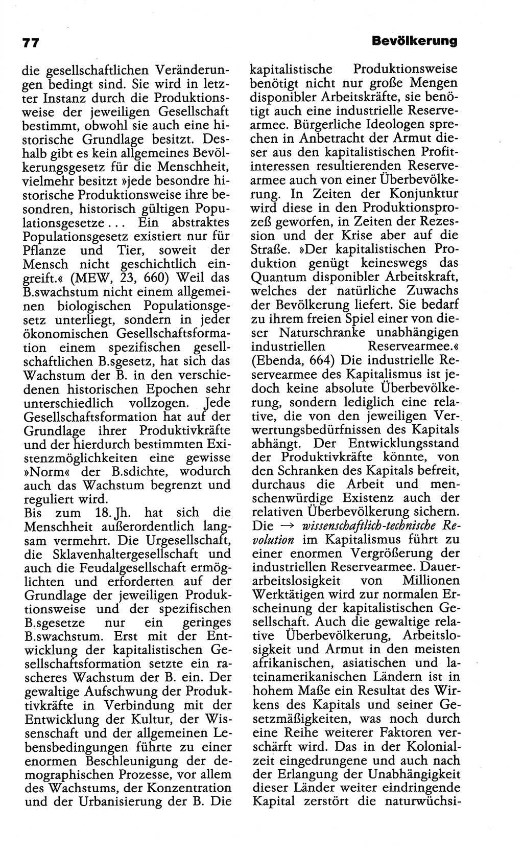Wörterbuch der marxistisch-leninistischen Philosophie [Deutsche Demokratische Republik (DDR)] 1985, Seite 77 (Wb. ML Phil. DDR 1985, S. 77)