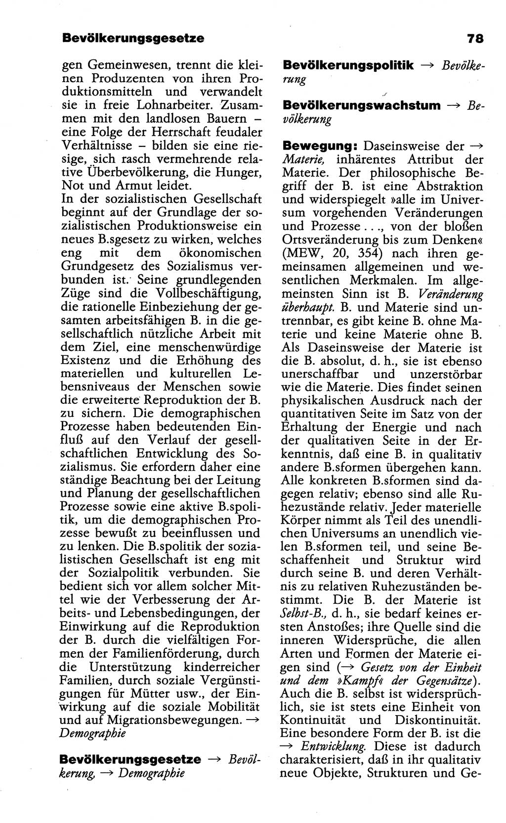 Wörterbuch der marxistisch-leninistischen Philosophie [Deutsche Demokratische Republik (DDR)] 1985, Seite 78 (Wb. ML Phil. DDR 1985, S. 78)
