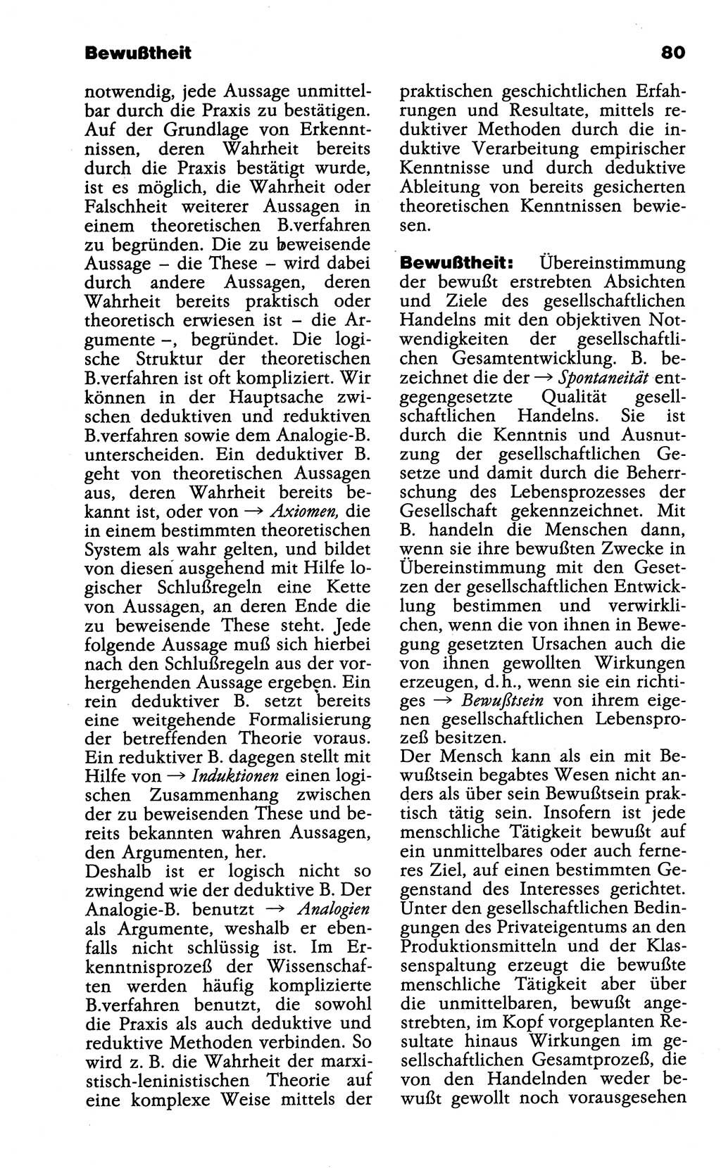 Wörterbuch der marxistisch-leninistischen Philosophie [Deutsche Demokratische Republik (DDR)] 1985, Seite 80 (Wb. ML Phil. DDR 1985, S. 80)