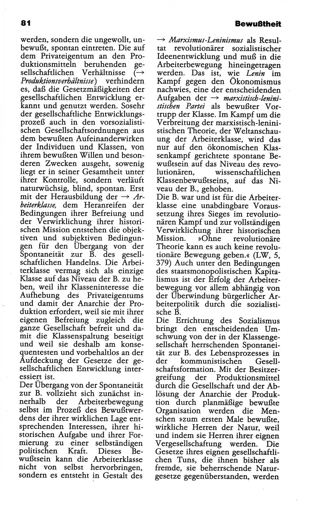 Wörterbuch der marxistisch-leninistischen Philosophie [Deutsche Demokratische Republik (DDR)] 1985, Seite 81 (Wb. ML Phil. DDR 1985, S. 81)