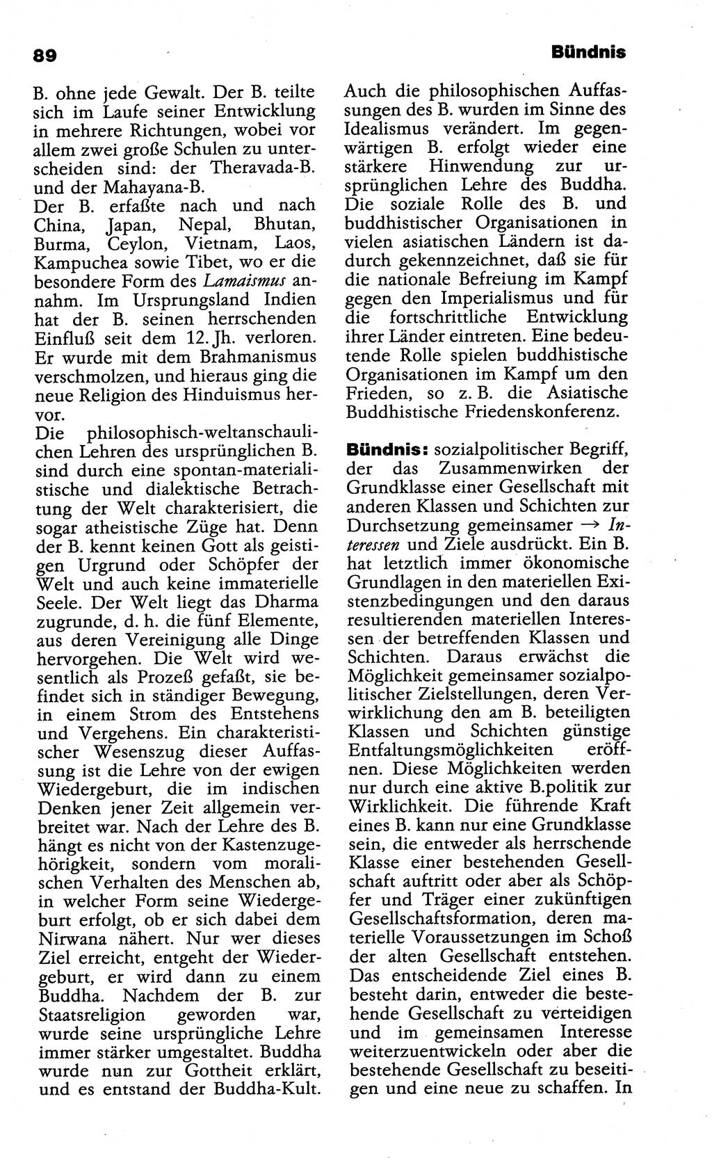 Wörterbuch der marxistisch-leninistischen Philosophie [Deutsche Demokratische Republik (DDR)] 1985, Seite 89 (Wb. ML Phil. DDR 1985, S. 89)