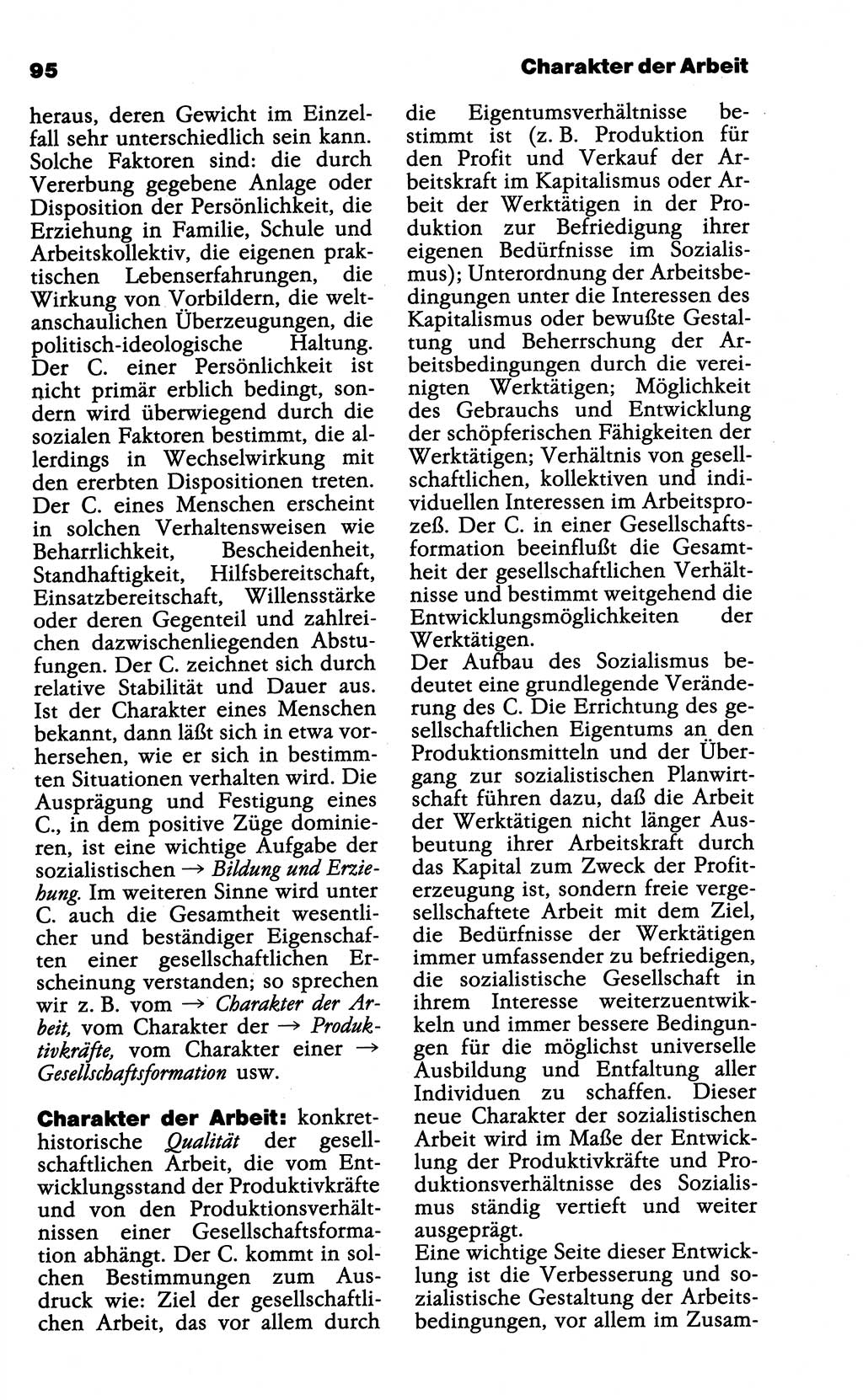 Wörterbuch der marxistisch-leninistischen Philosophie [Deutsche Demokratische Republik (DDR)] 1985, Seite 95 (Wb. ML Phil. DDR 1985, S. 95)