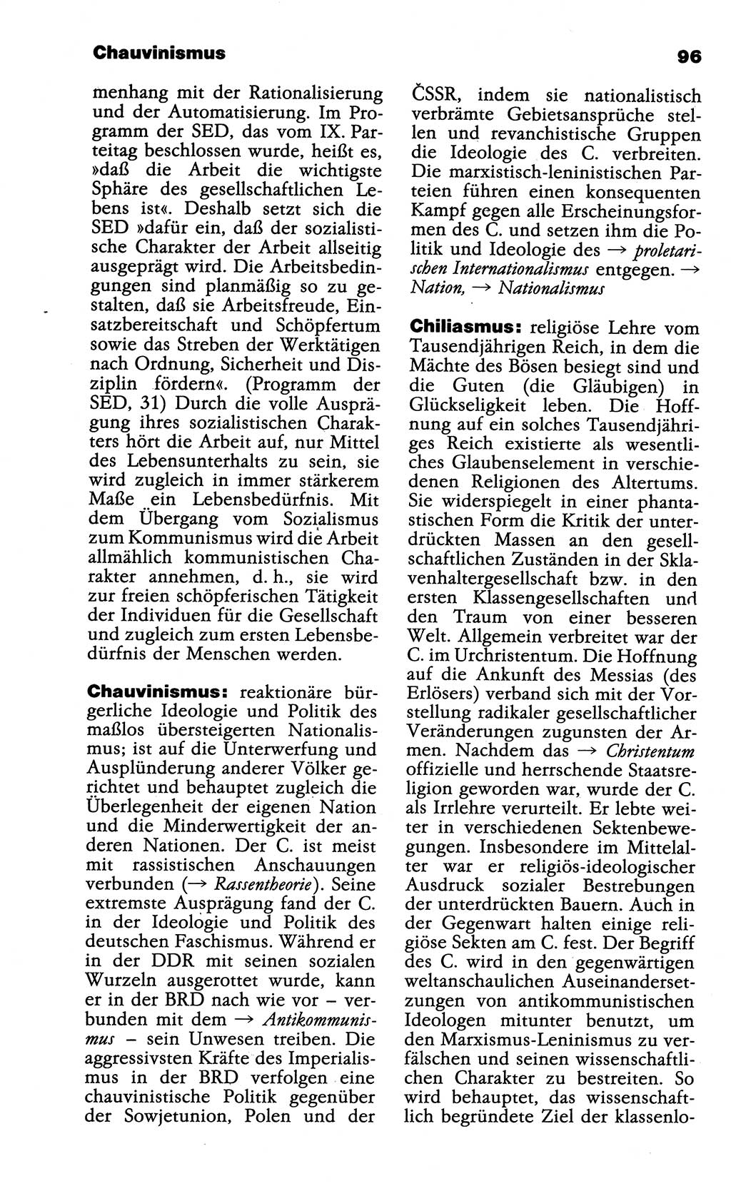 Wörterbuch der marxistisch-leninistischen Philosophie [Deutsche Demokratische Republik (DDR)] 1985, Seite 96 (Wb. ML Phil. DDR 1985, S. 96)