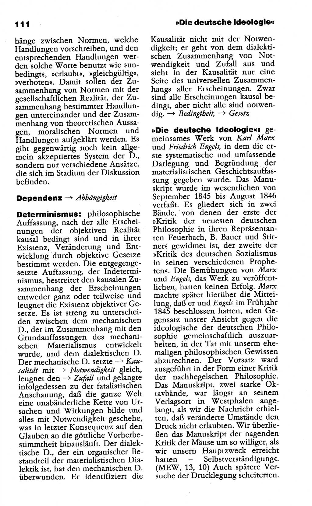 Wörterbuch der marxistisch-leninistischen Philosophie [Deutsche Demokratische Republik (DDR)] 1985, Seite 111 (Wb. ML Phil. DDR 1985, S. 111)