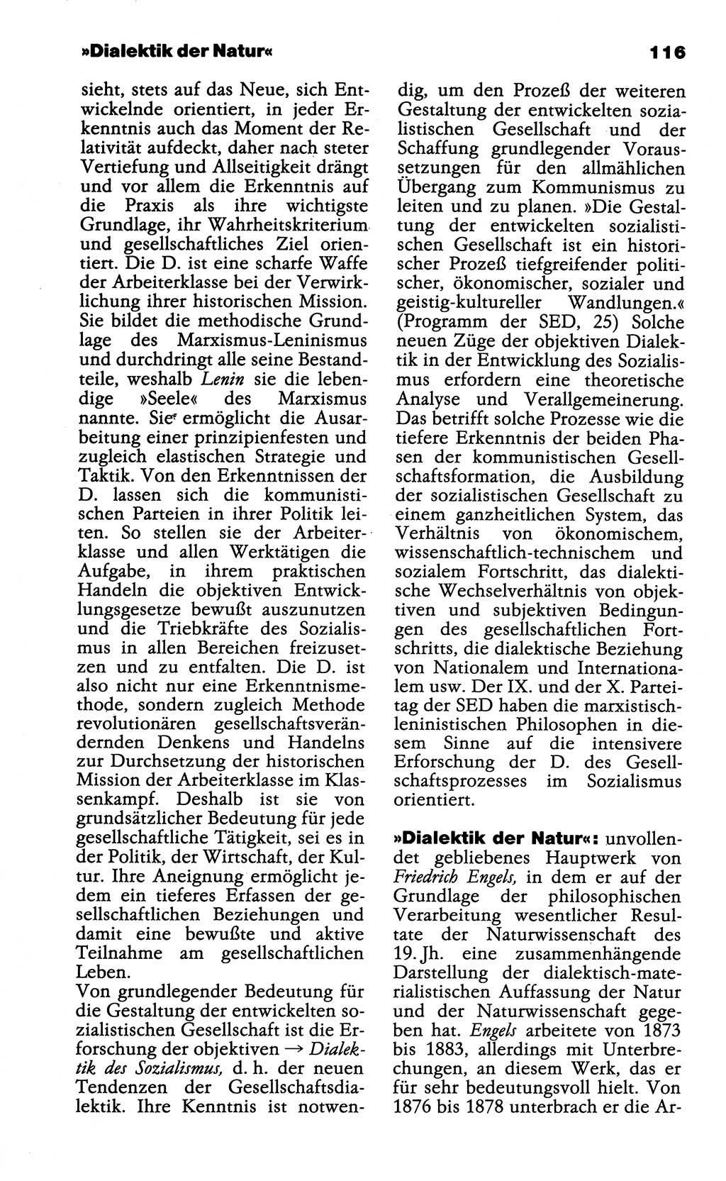 Wörterbuch der marxistisch-leninistischen Philosophie [Deutsche Demokratische Republik (DDR)] 1985, Seite 116 (Wb. ML Phil. DDR 1985, S. 116)