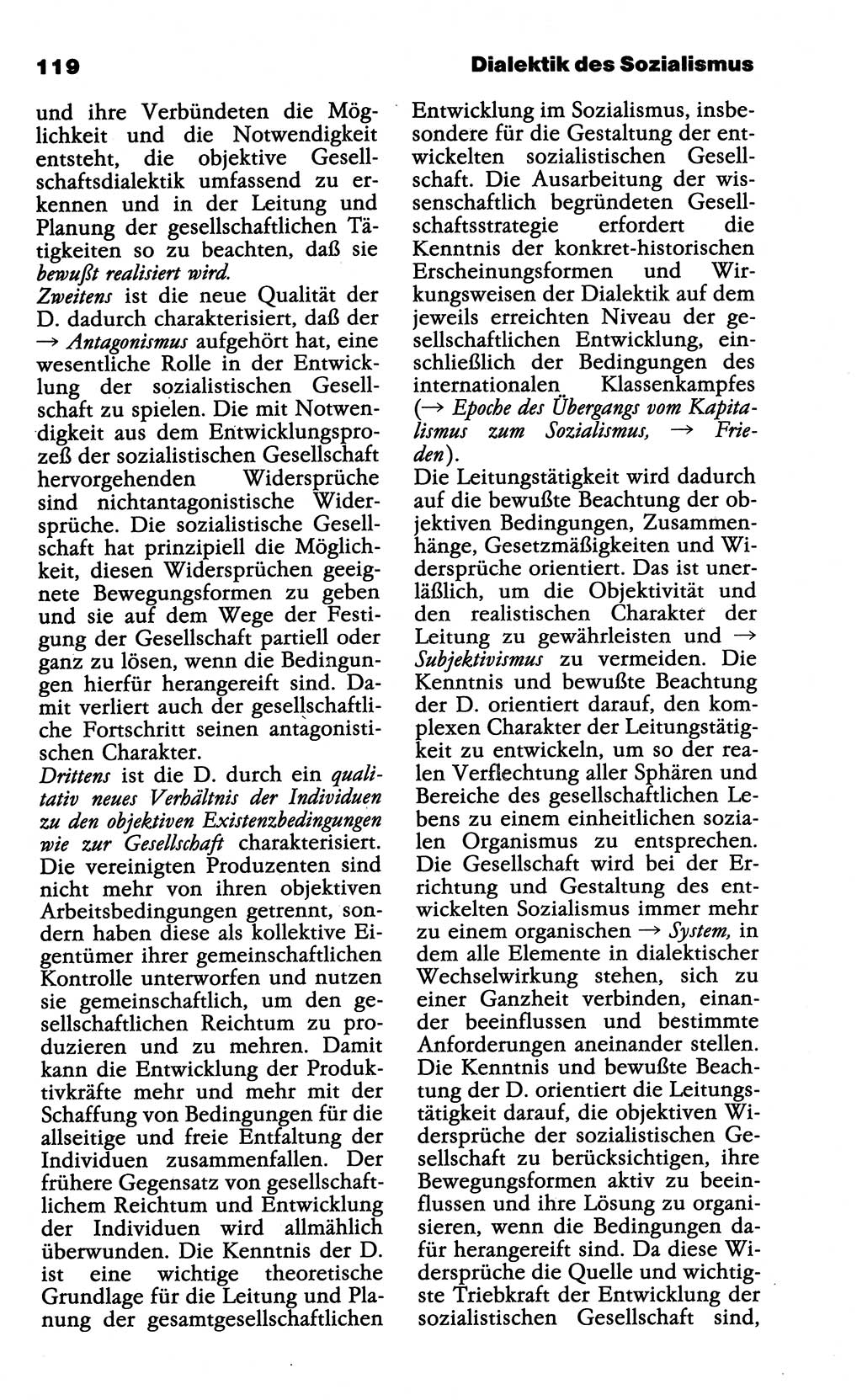 Wörterbuch der marxistisch-leninistischen Philosophie [Deutsche Demokratische Republik (DDR)] 1985, Seite 119 (Wb. ML Phil. DDR 1985, S. 119)