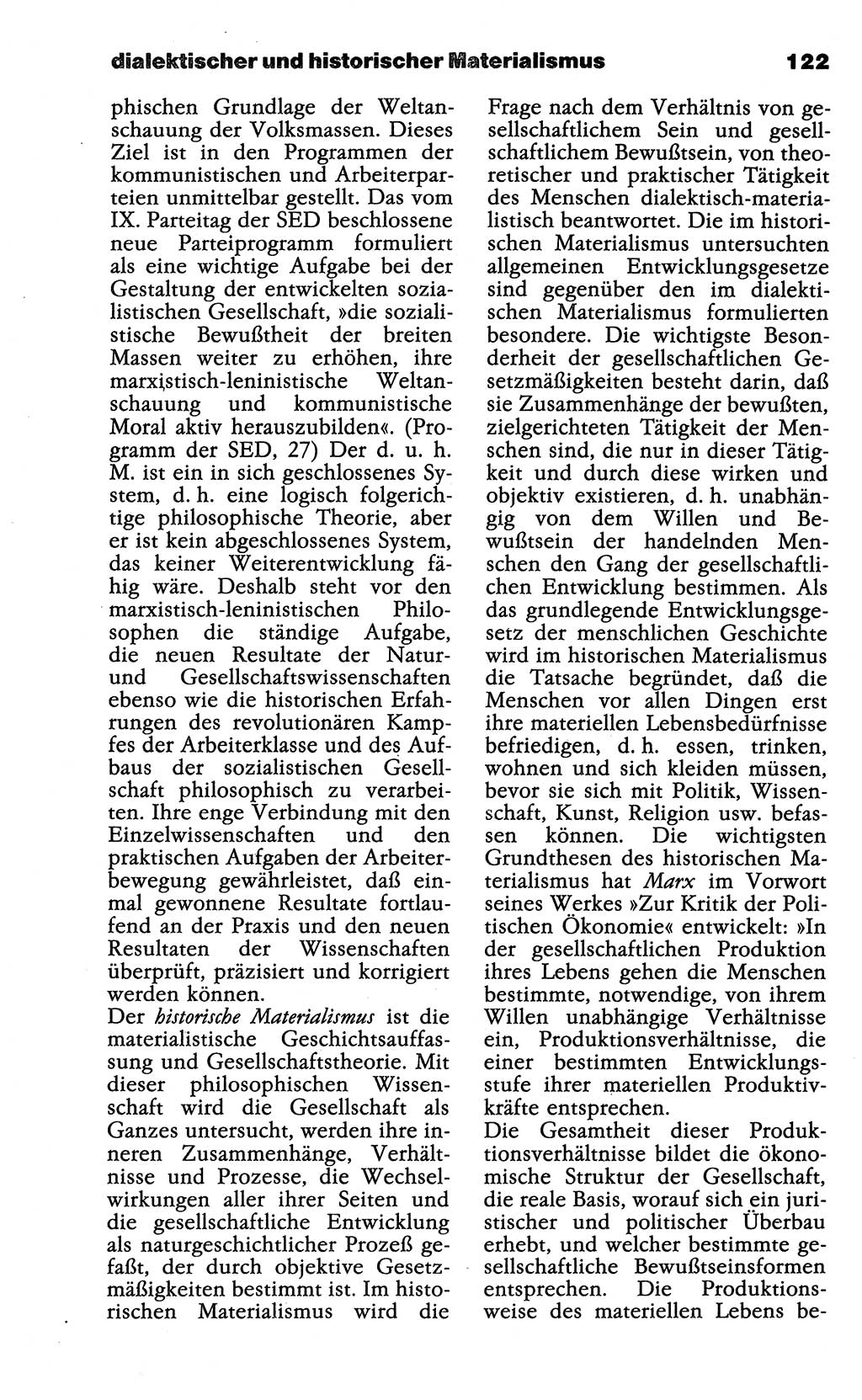 Wörterbuch der marxistisch-leninistischen Philosophie [Deutsche Demokratische Republik (DDR)] 1985, Seite 122 (Wb. ML Phil. DDR 1985, S. 122)