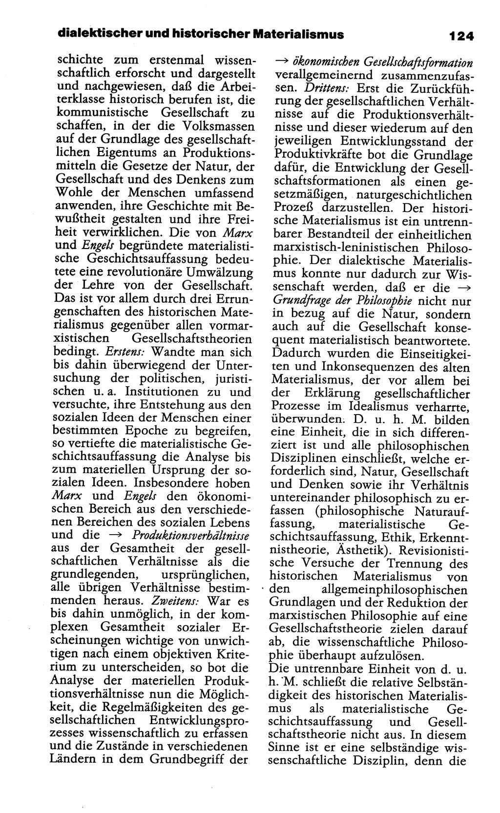 Wörterbuch der marxistisch-leninistischen Philosophie [Deutsche Demokratische Republik (DDR)] 1985, Seite 124 (Wb. ML Phil. DDR 1985, S. 124)