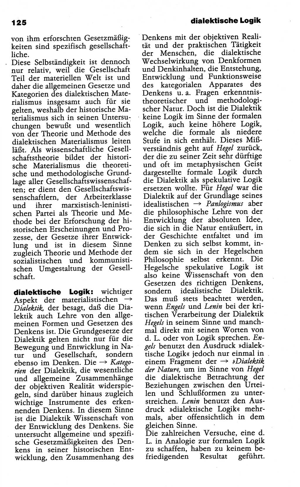 Wörterbuch der marxistisch-leninistischen Philosophie [Deutsche Demokratische Republik (DDR)] 1985, Seite 125 (Wb. ML Phil. DDR 1985, S. 125)