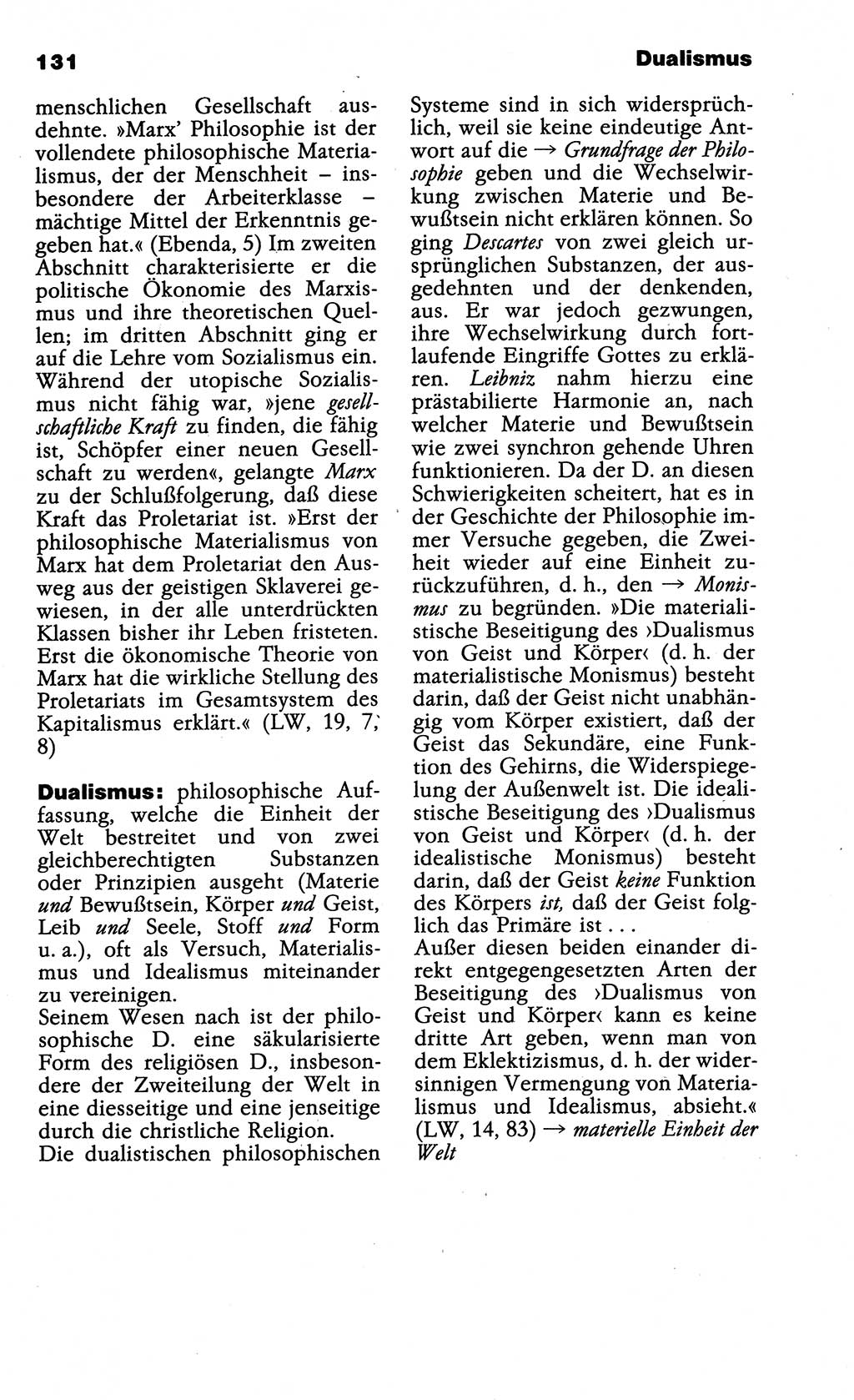Wörterbuch der marxistisch-leninistischen Philosophie [Deutsche Demokratische Republik (DDR)] 1985, Seite 131 (Wb. ML Phil. DDR 1985, S. 131)