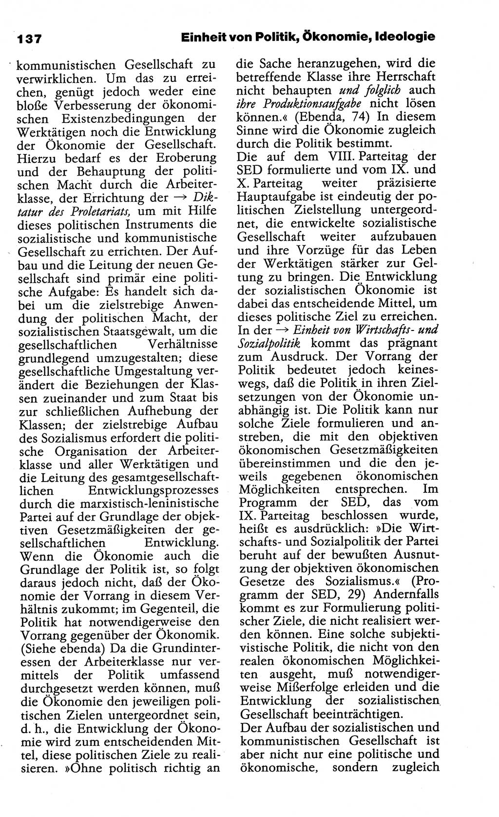 Wörterbuch der marxistisch-leninistischen Philosophie [Deutsche Demokratische Republik (DDR)] 1985, Seite 137 (Wb. ML Phil. DDR 1985, S. 137)