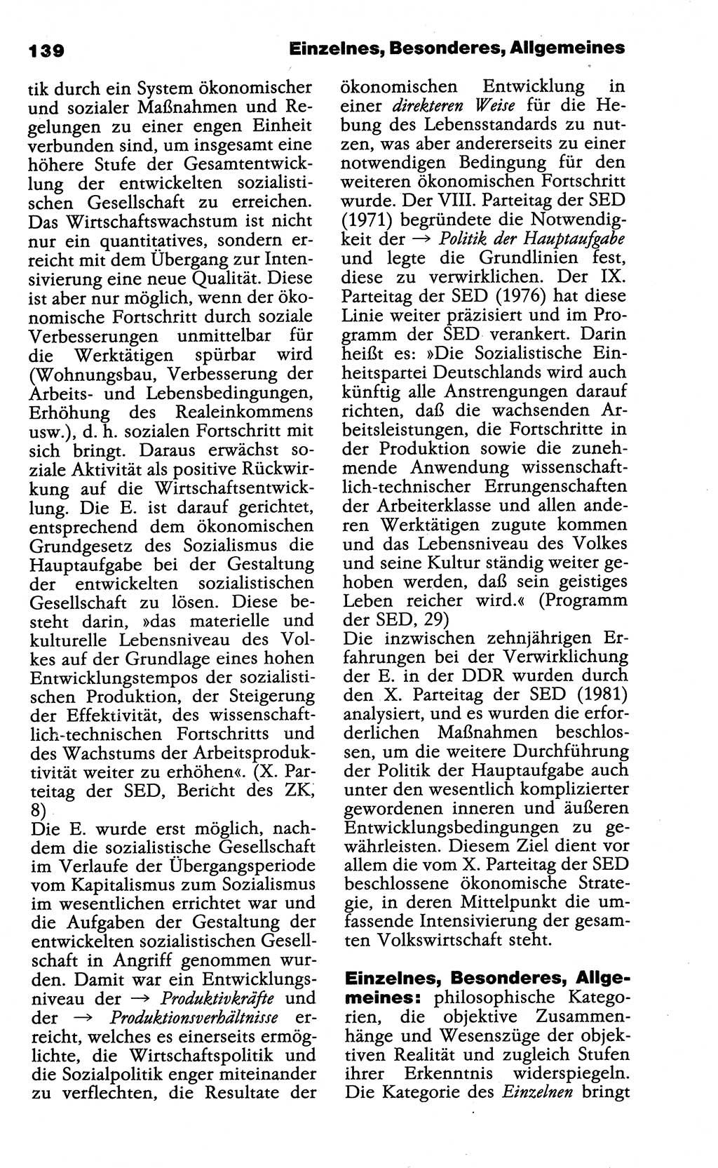 Wörterbuch der marxistisch-leninistischen Philosophie [Deutsche Demokratische Republik (DDR)] 1985, Seite 139 (Wb. ML Phil. DDR 1985, S. 139)