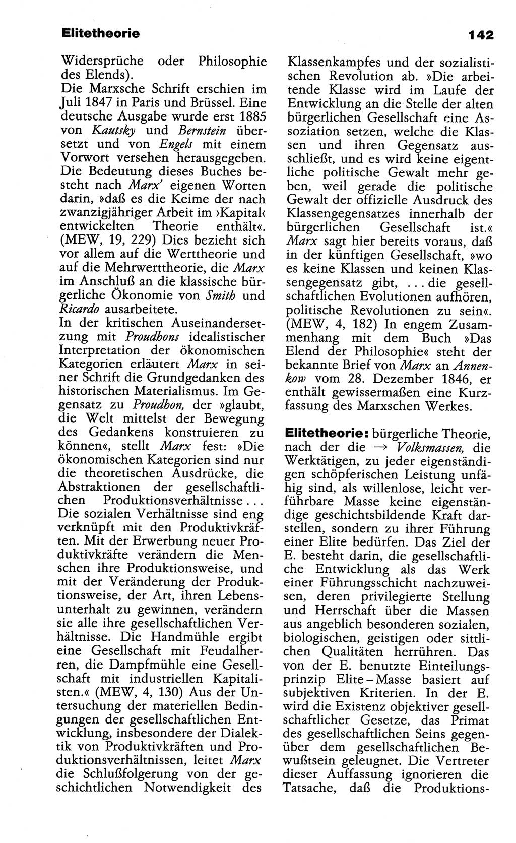 Wörterbuch der marxistisch-leninistischen Philosophie [Deutsche Demokratische Republik (DDR)] 1985, Seite 142 (Wb. ML Phil. DDR 1985, S. 142)