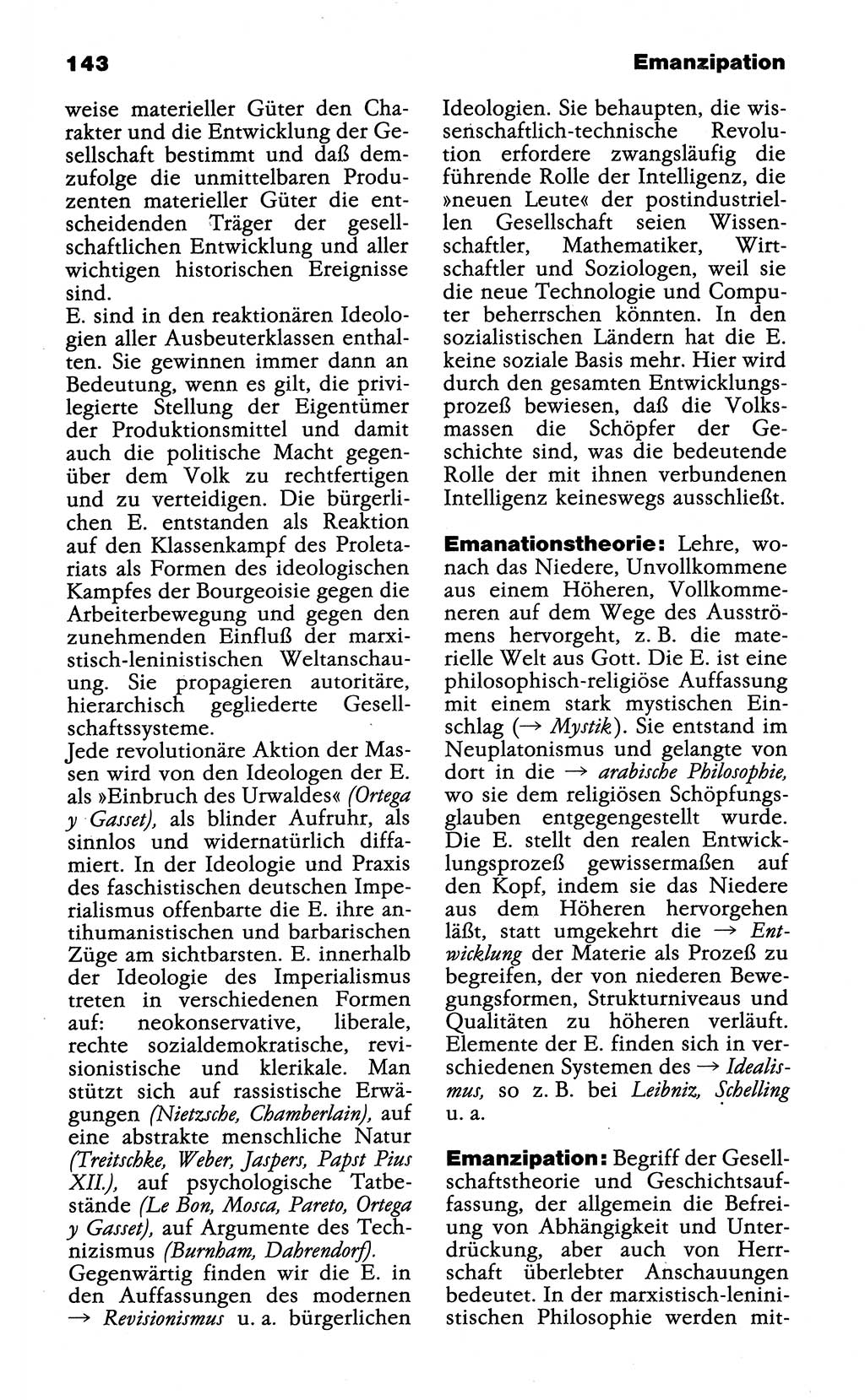 Wörterbuch der marxistisch-leninistischen Philosophie [Deutsche Demokratische Republik (DDR)] 1985, Seite 143 (Wb. ML Phil. DDR 1985, S. 143)